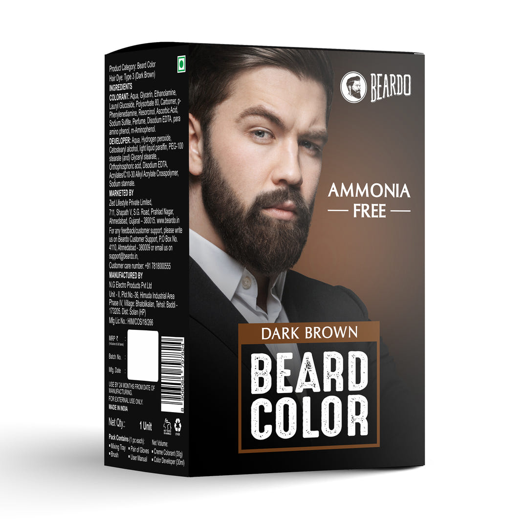 Beardo Beard Color Dark Brown – beard color for men