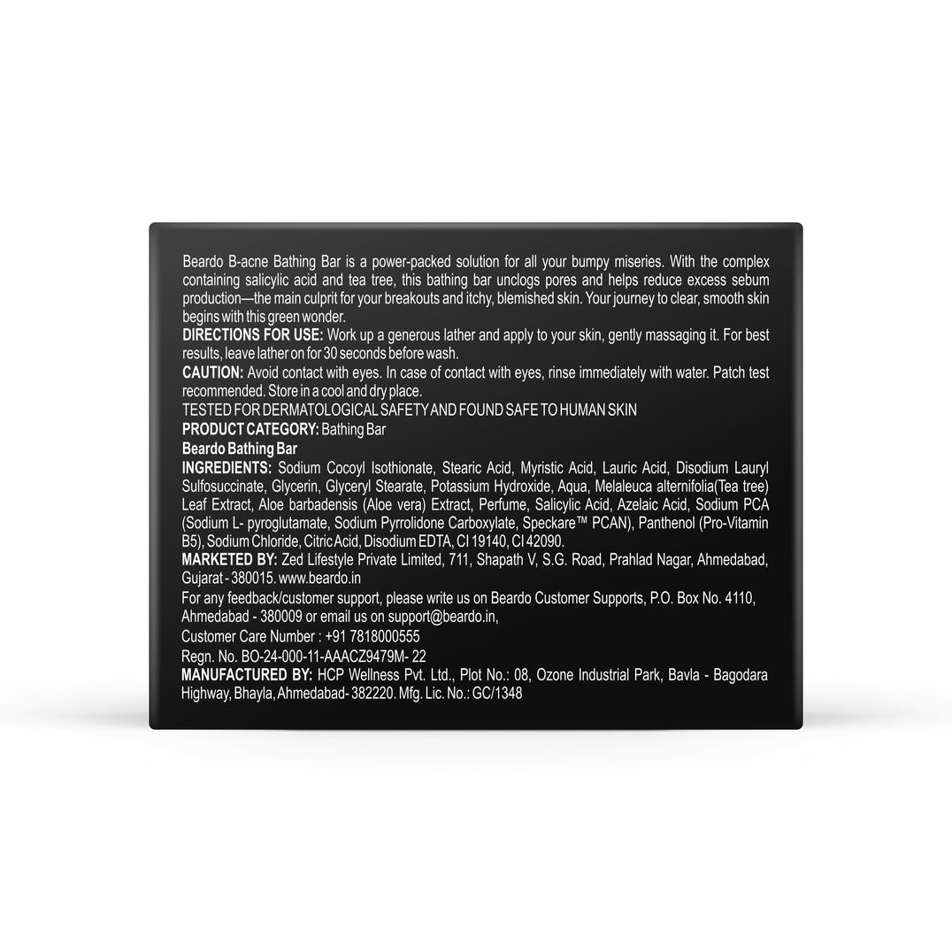 Beardo B-Acne Clear Bathing Bar(Pack of 3) – grooming results and lifestyle