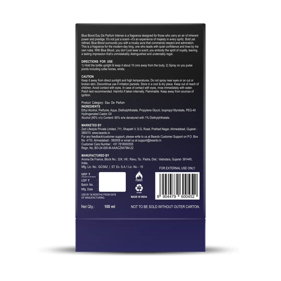 Beardo Blue Blood Perfume EDP (100ml) – grooming results and lifestyle