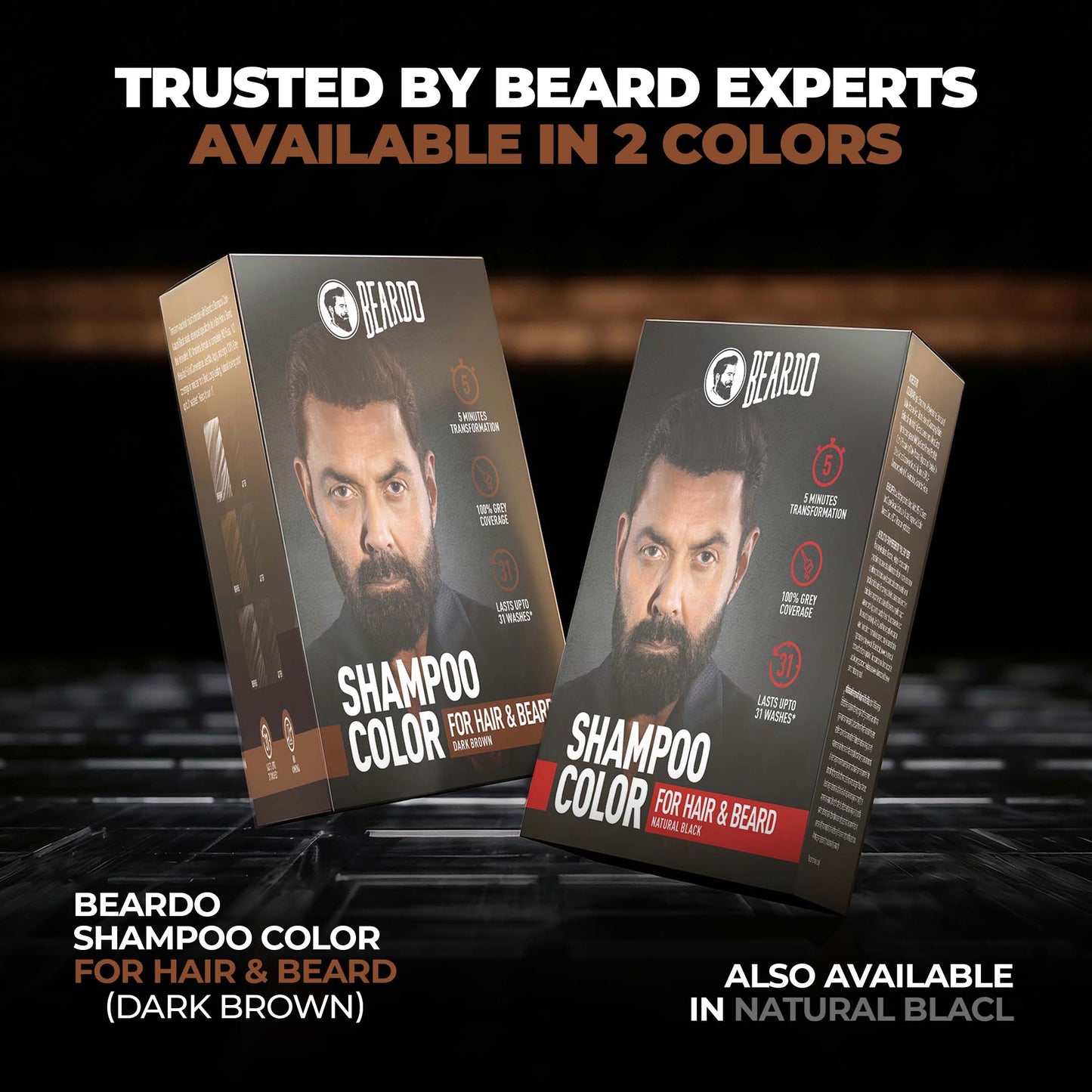Shampoo Color for Hair and Beard (Dark Brown)