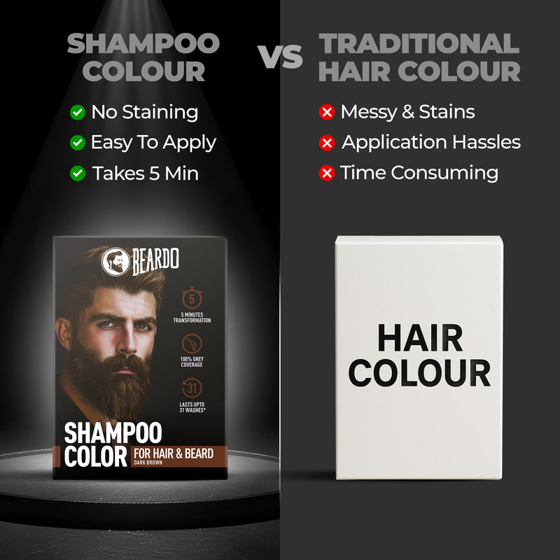 Shampoo Color for Hair and Beard (Dark Brown)