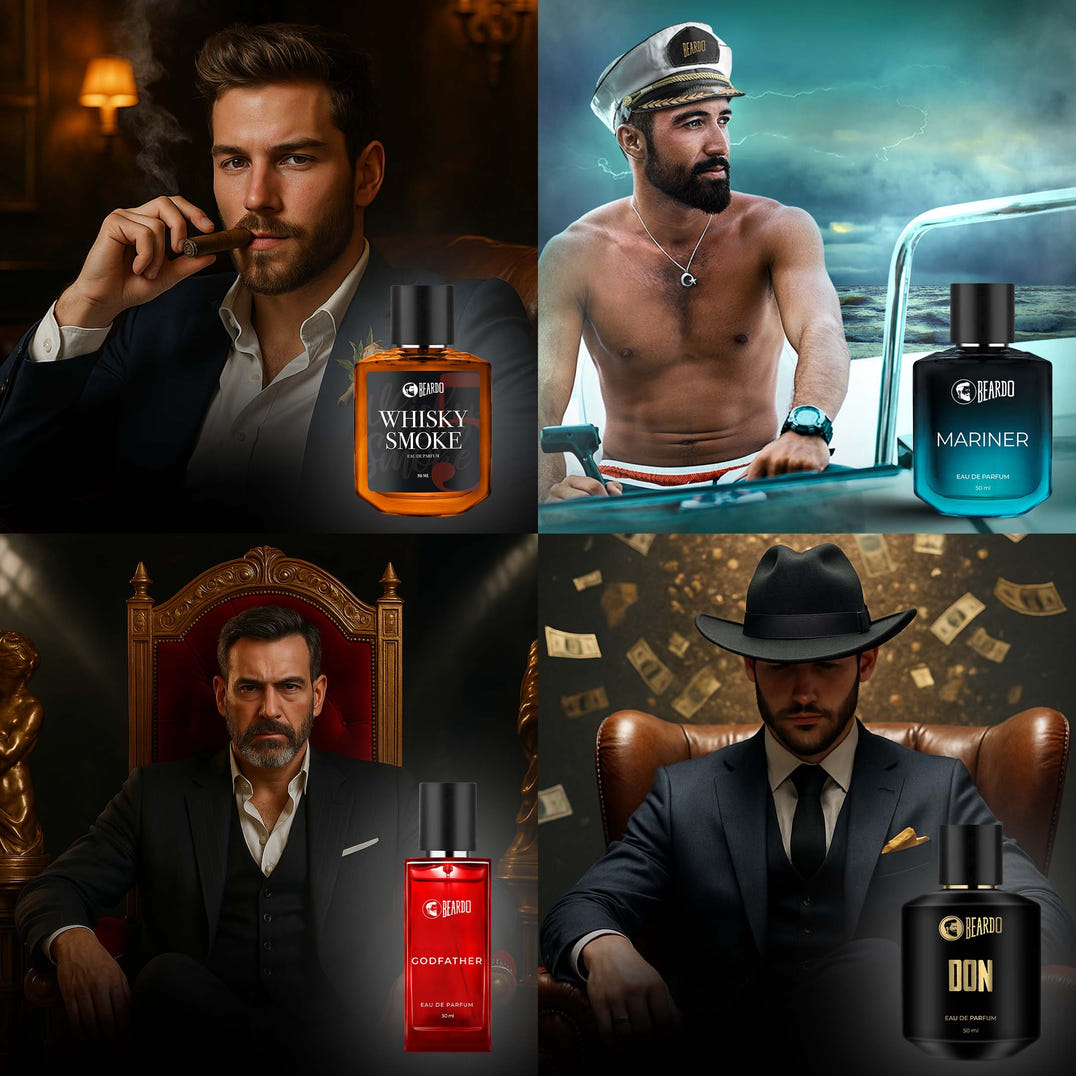 Beardo Best Seller Perfumes Combo (50ml x 4) – grooming results and lifestyle