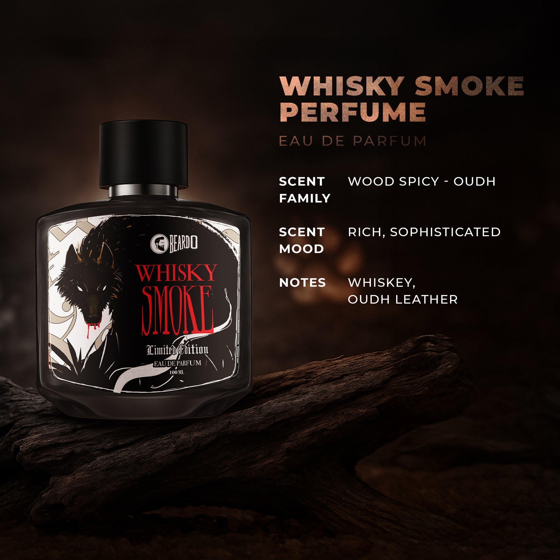 Beardo Whisky Smoke Limited Edition Perfume EDP (100ml)
