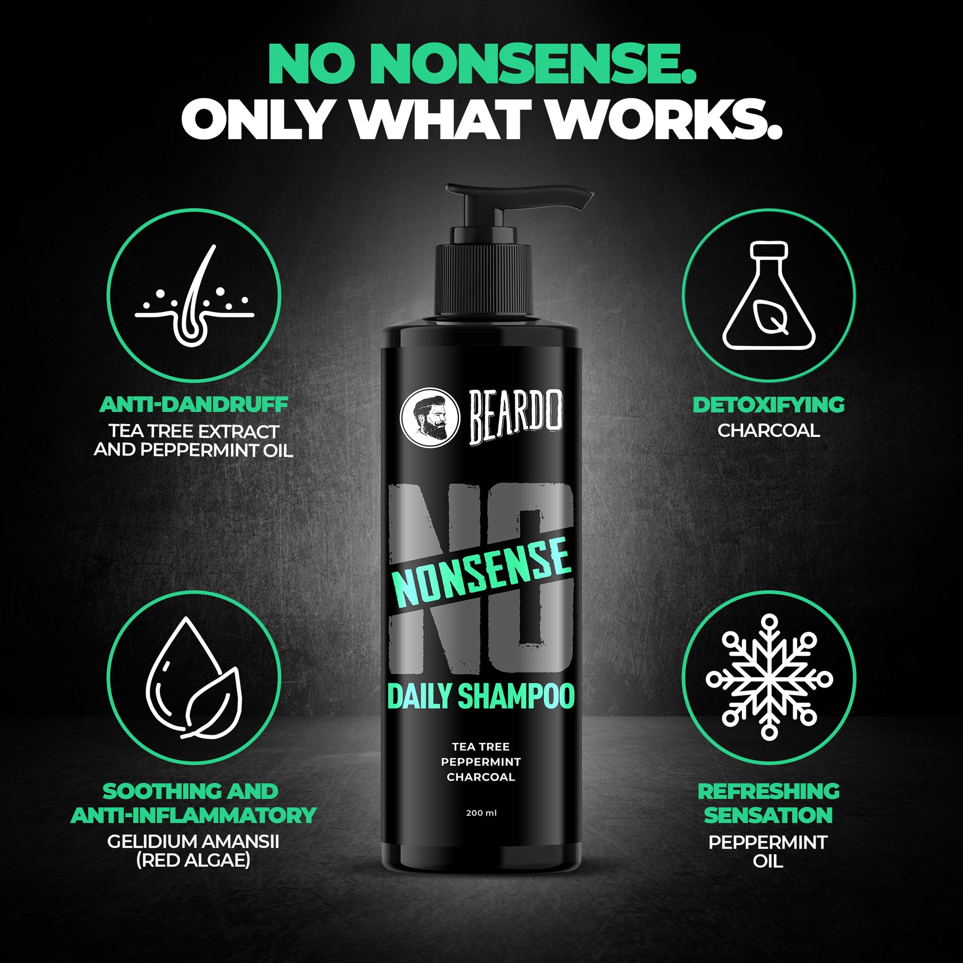 Beardo No Nonsense Daily Shampoo (200ml)