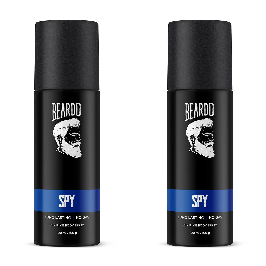 Beardo Spy Perfume Body Spray 120ml (Pack of 2) – long-lasting perfume EDP for men