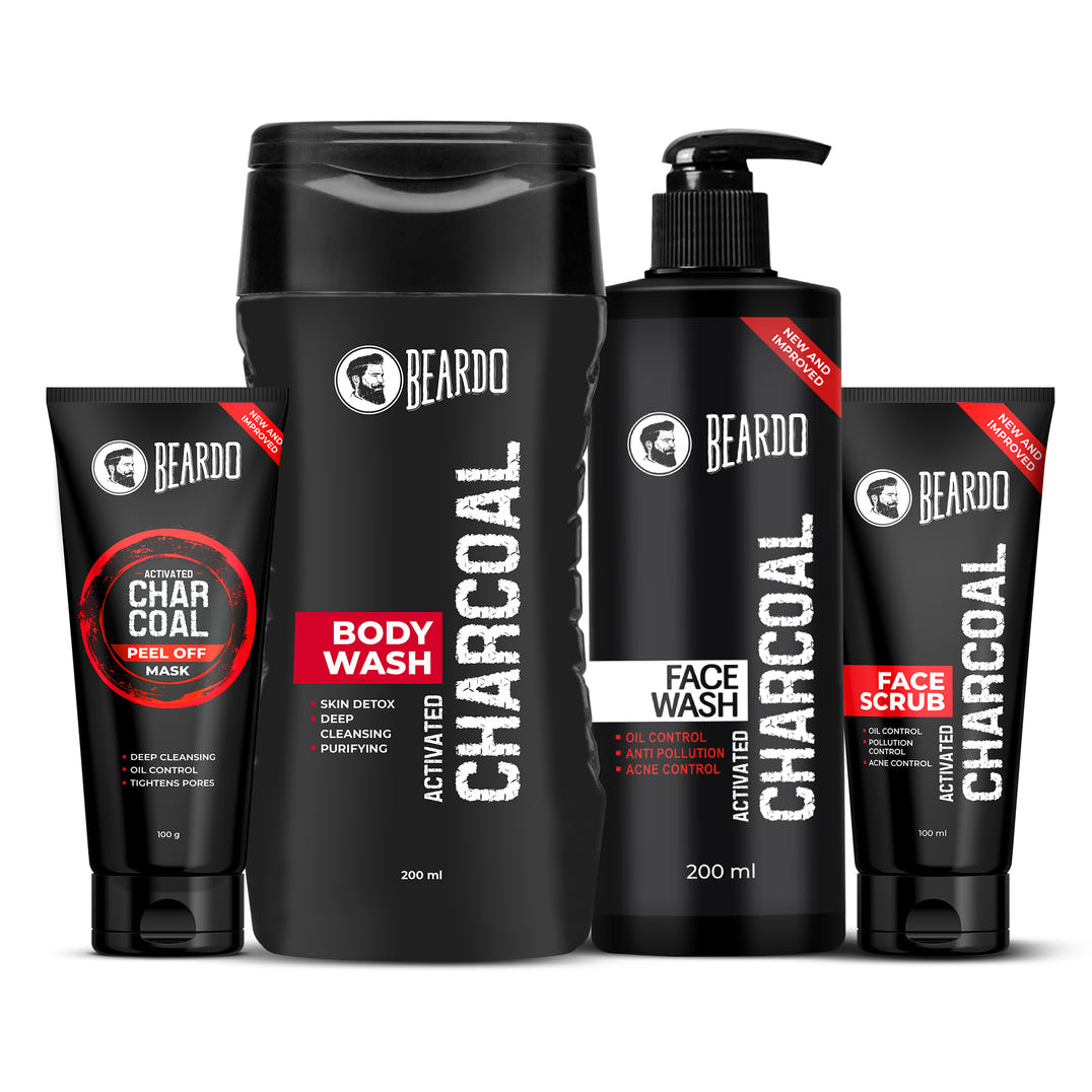 Beardo The Dirty Charcoal Combo – grooming brush for men