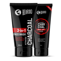 Activated Charcoal Facewash & Peel Off Mask Combo
