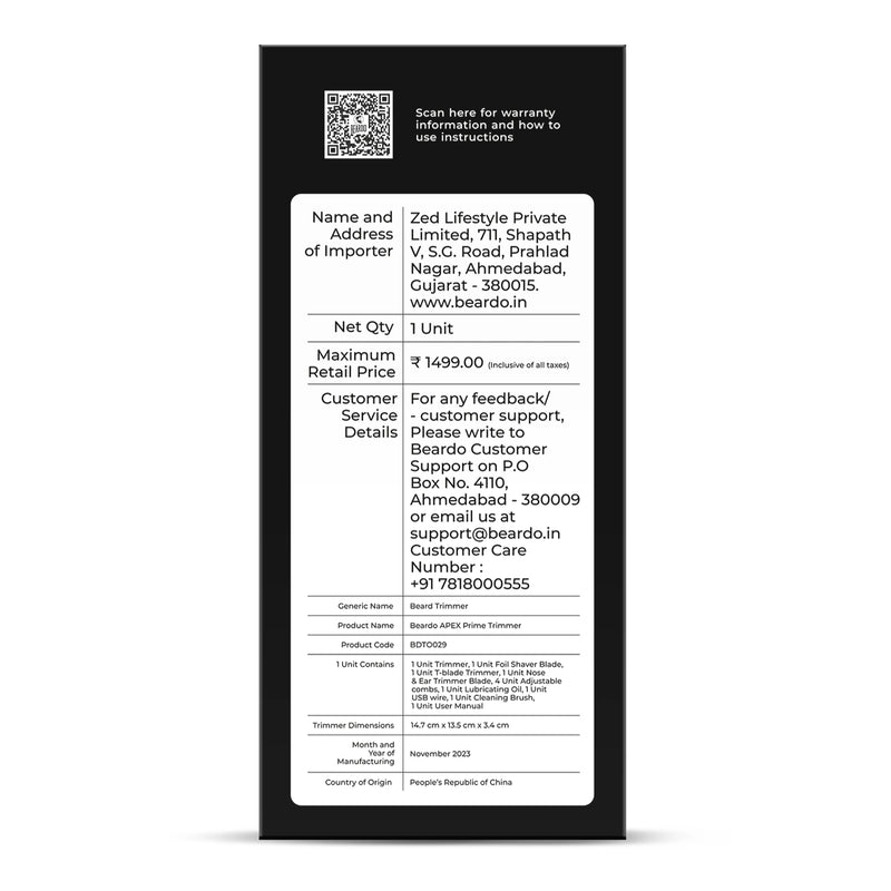 Ape-X Prime 3-in-1 Trimmer For Men