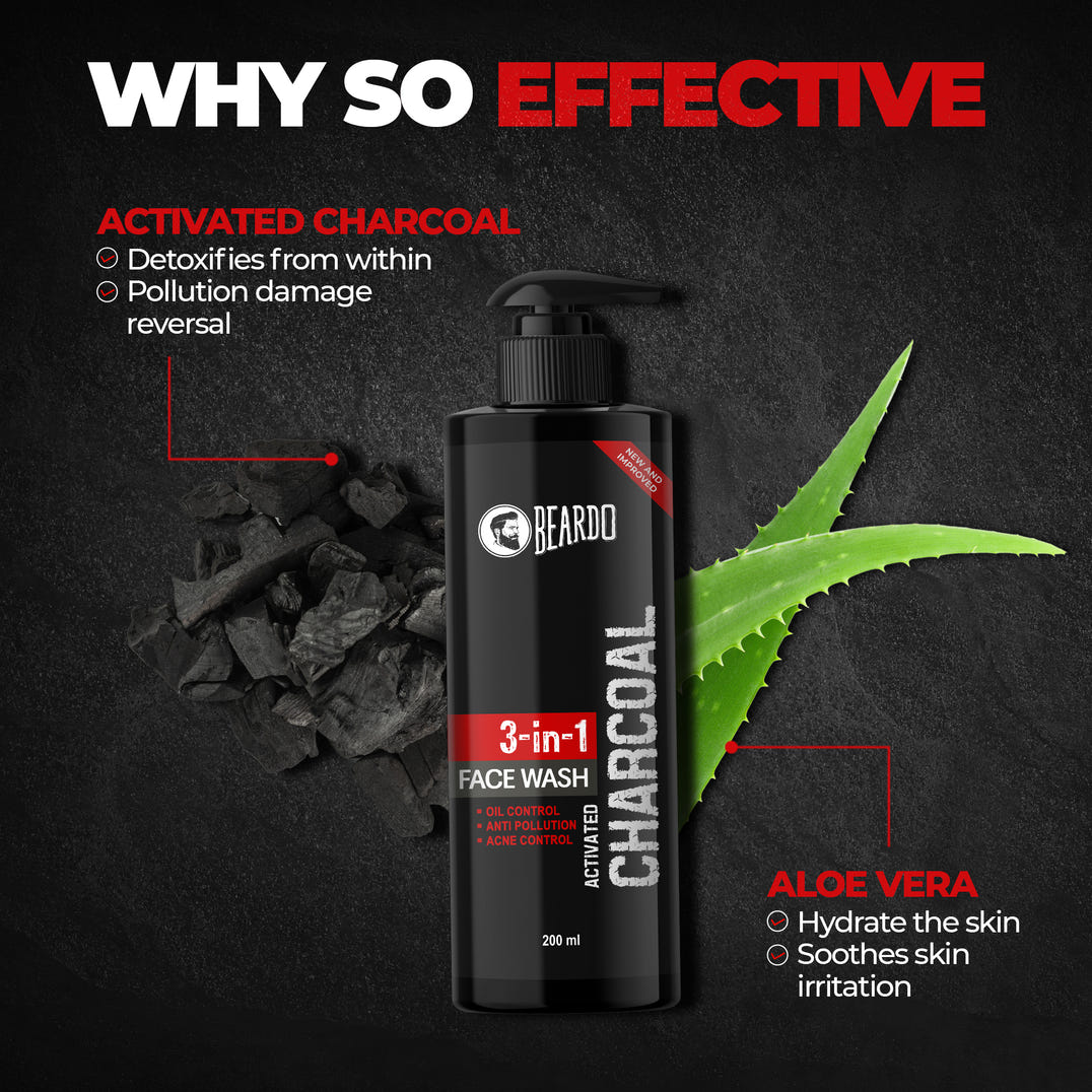 Beardo Activated Charcoal Facewash – formula and texture close-up