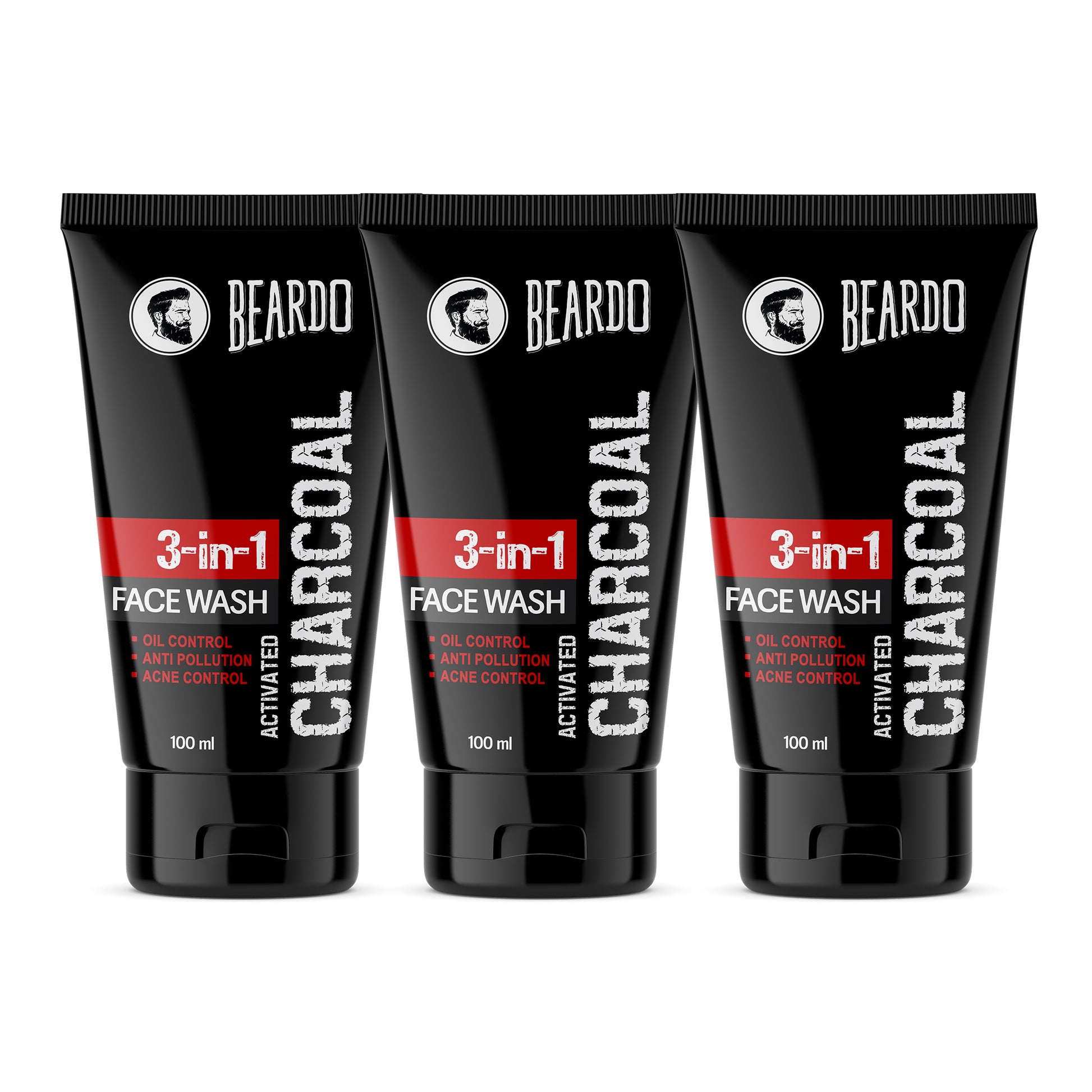 Activated charcoal facewash pack of 3