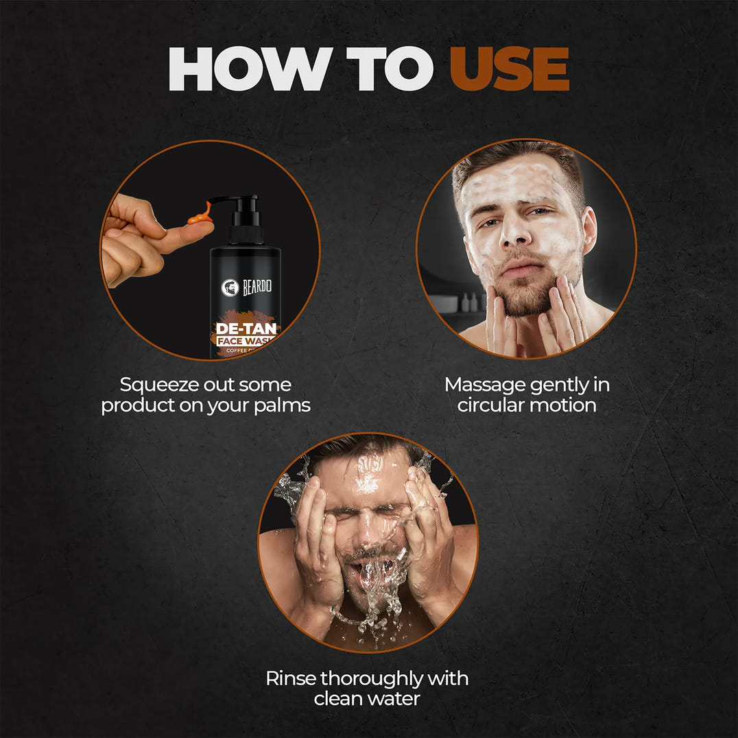 Beardo De-Tan Facewash for Men (200ml) – how to use