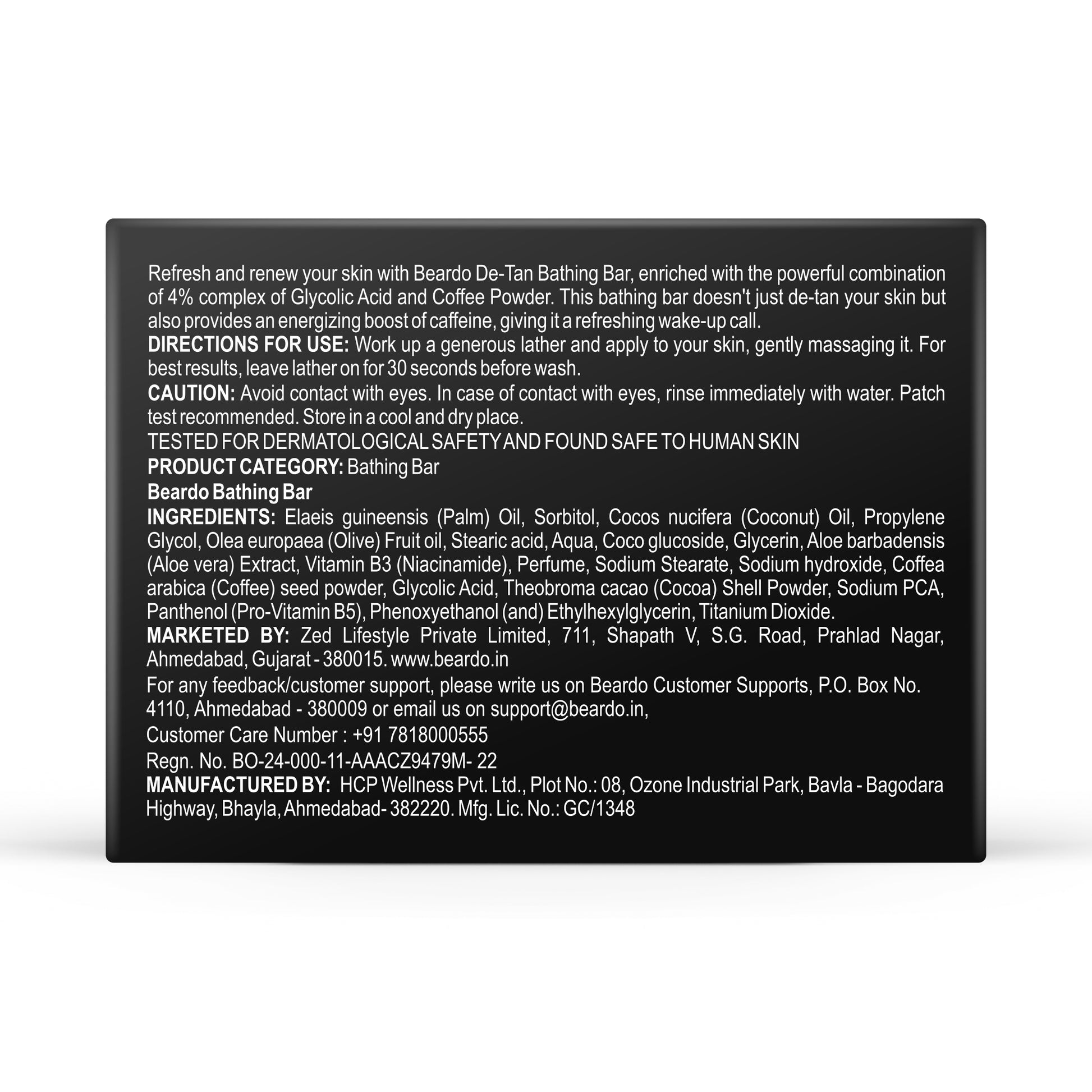 Beardo De-Tan Coffee DeTox Bathing Bar (Pack of 3x75g)