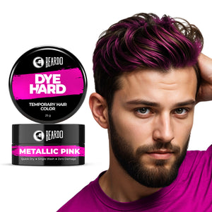 Beardo Dye Hard Temporary Hair Color Metallic Pink (25g)