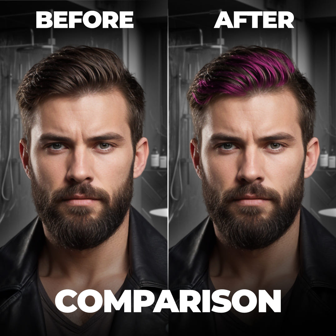 Beardo Dye Hard Temporary Hair Color Metallic Pink (25g) – how to use