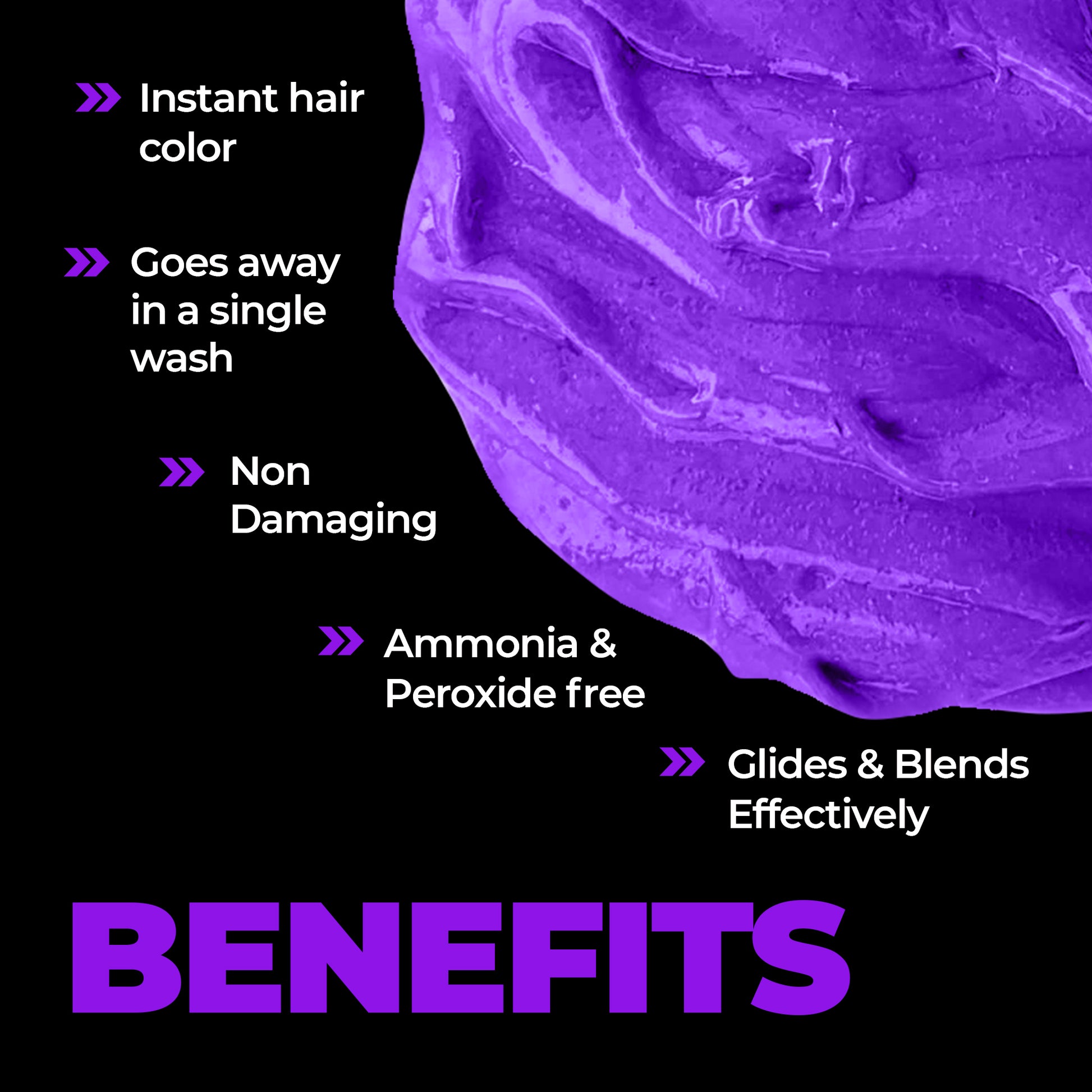 Beardo Dye Hard Temporary Hair Color Metallic Purple (25g)