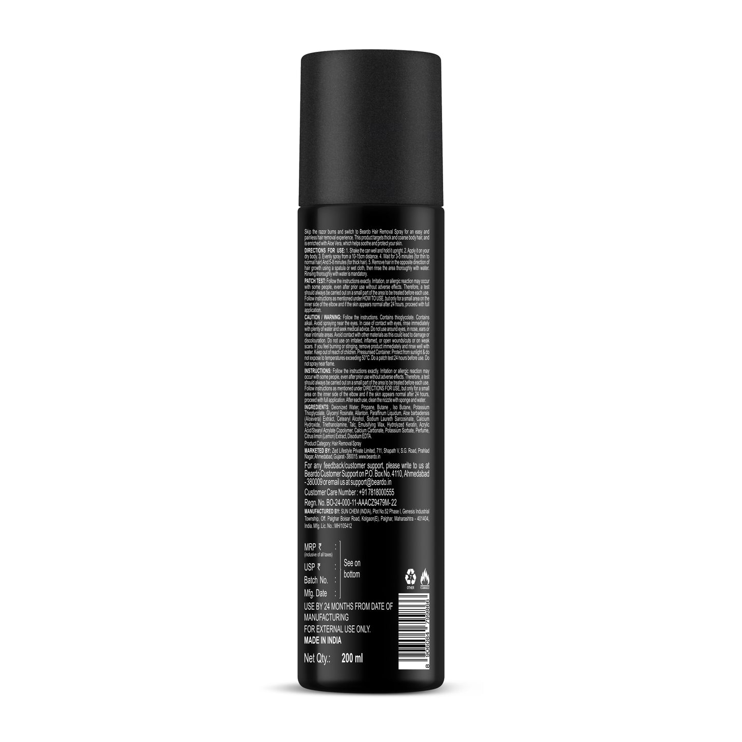 Beardo Hair Removal Spray Advanced (200ml)