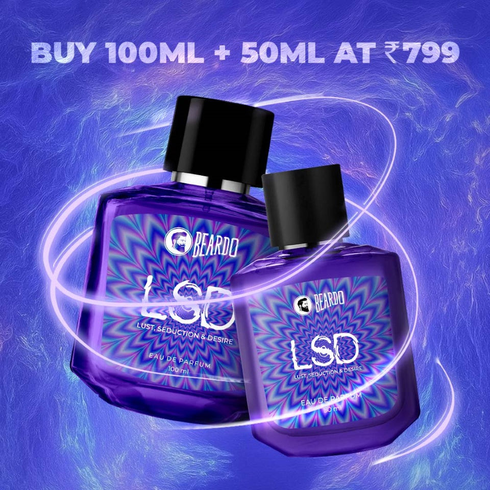 Beardo LSD Perfume EDP 100ml & 50ml Combo – long-lasting perfume EDP for men
