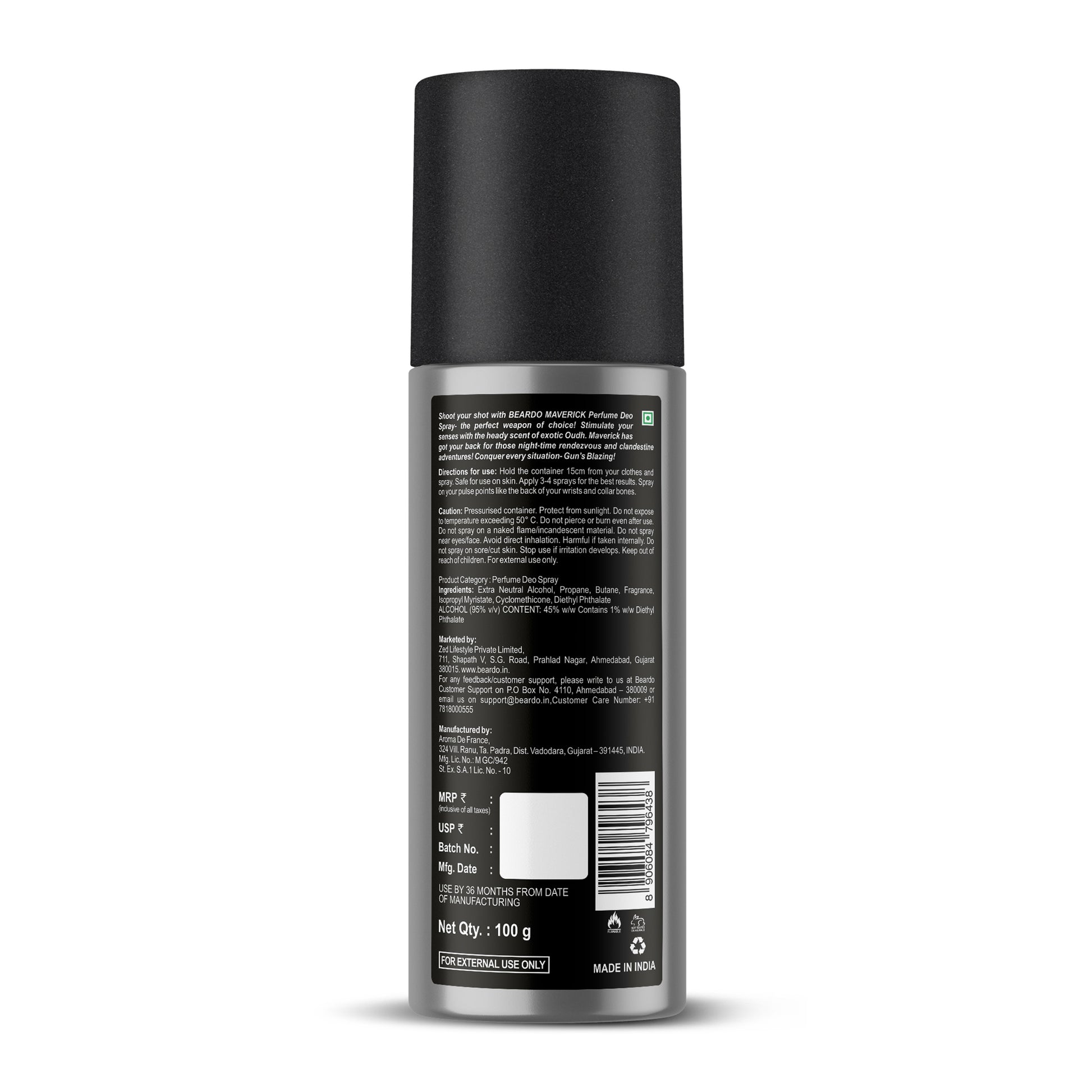Beardo Maverick Perfume Deo Spray (150ml)