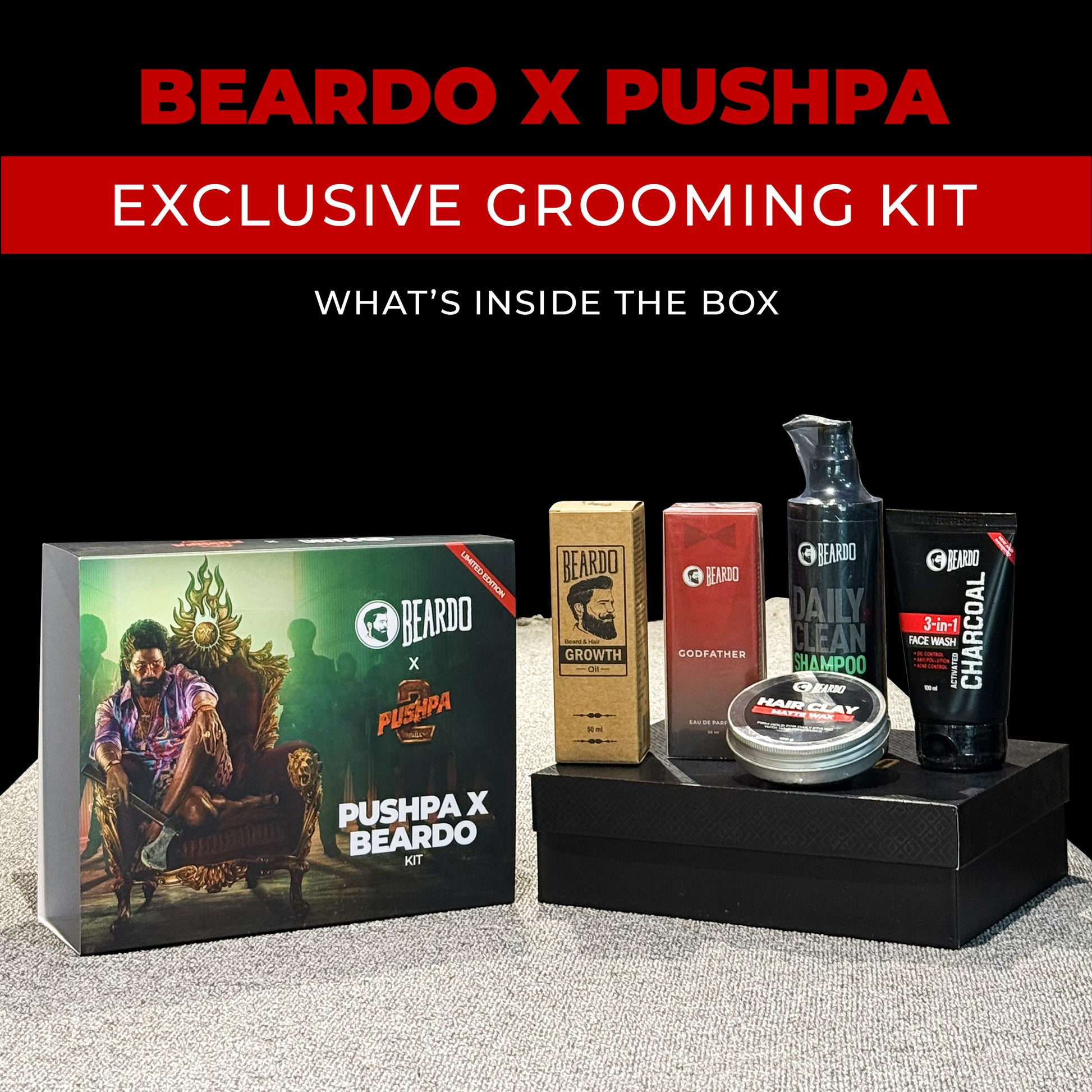 Pushpa X Beardo Kit