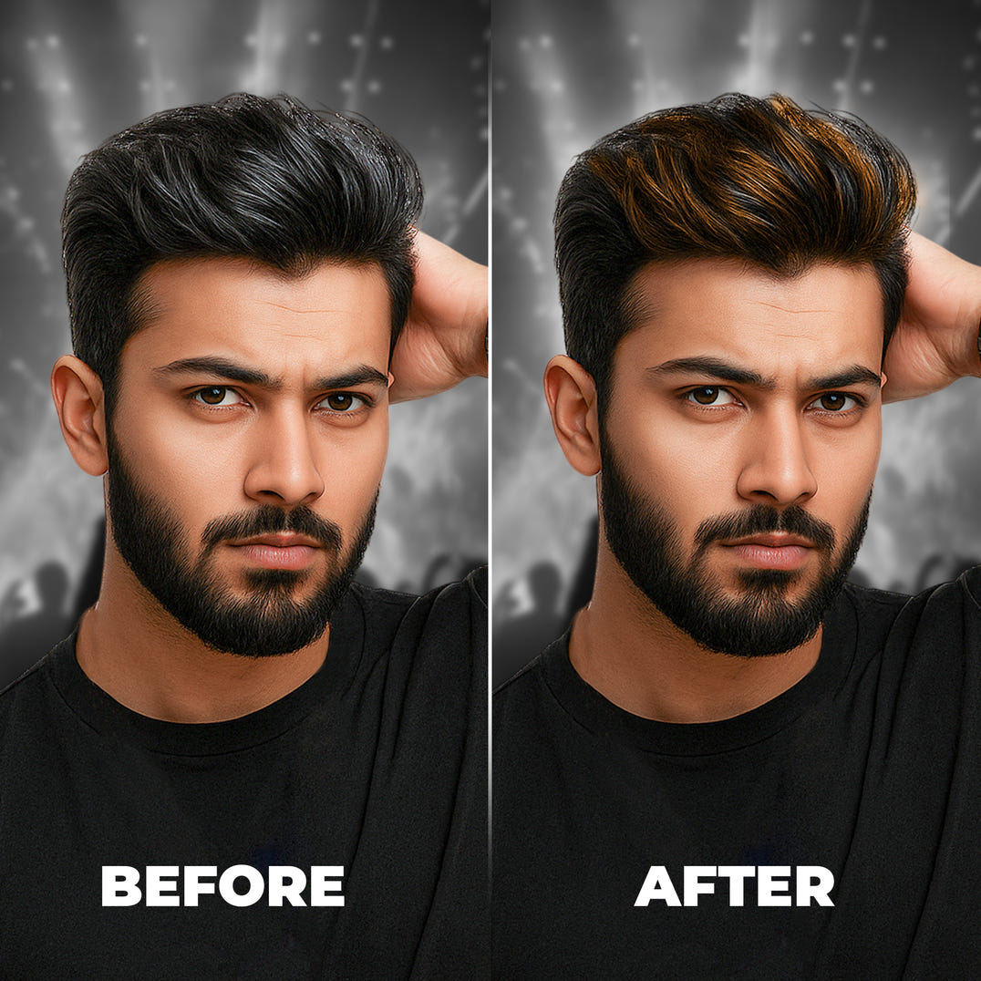 Beardo Quicky Temp Hair Color Spray Raw Copper (50ml) – formula and texture close-up