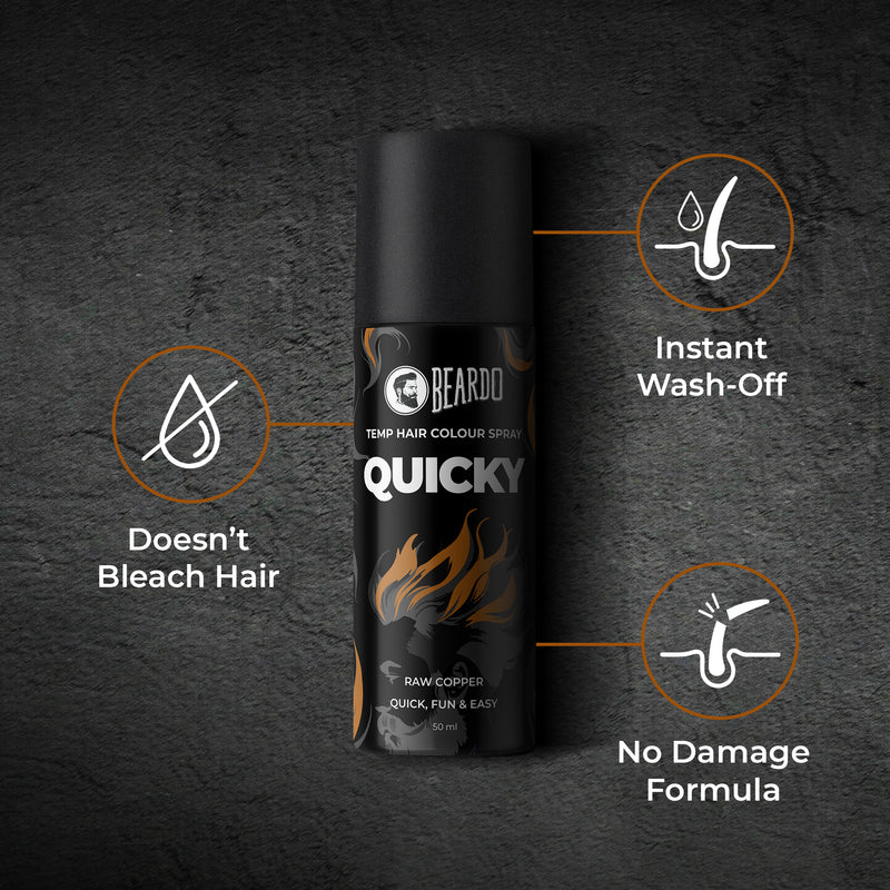 Quicky Temp Hair Color Spray Raw Copper (50ml)