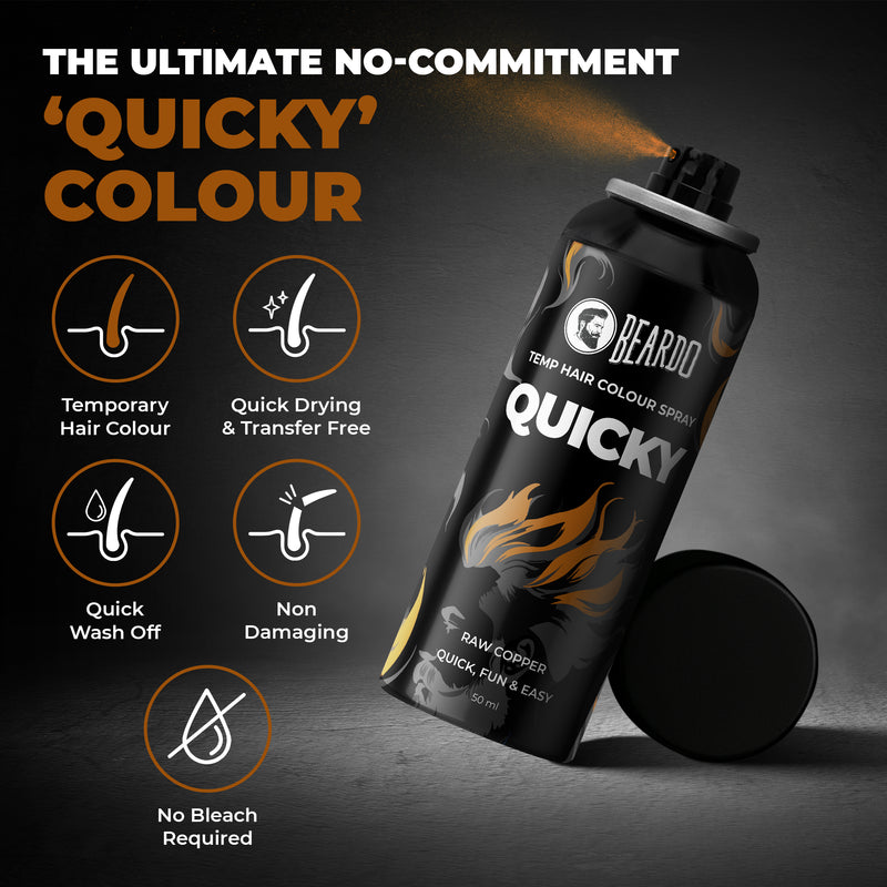Quicky Temp Hair Color Spray Raw Copper (50ml)