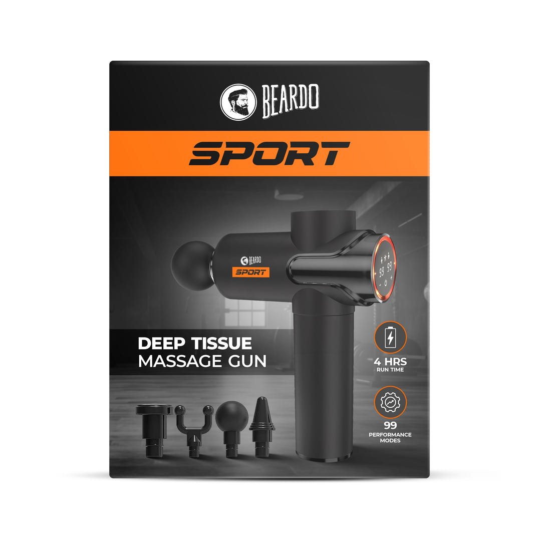 Beardo Sport Deep Tissue Massage Gun – grooming results and lifestyle