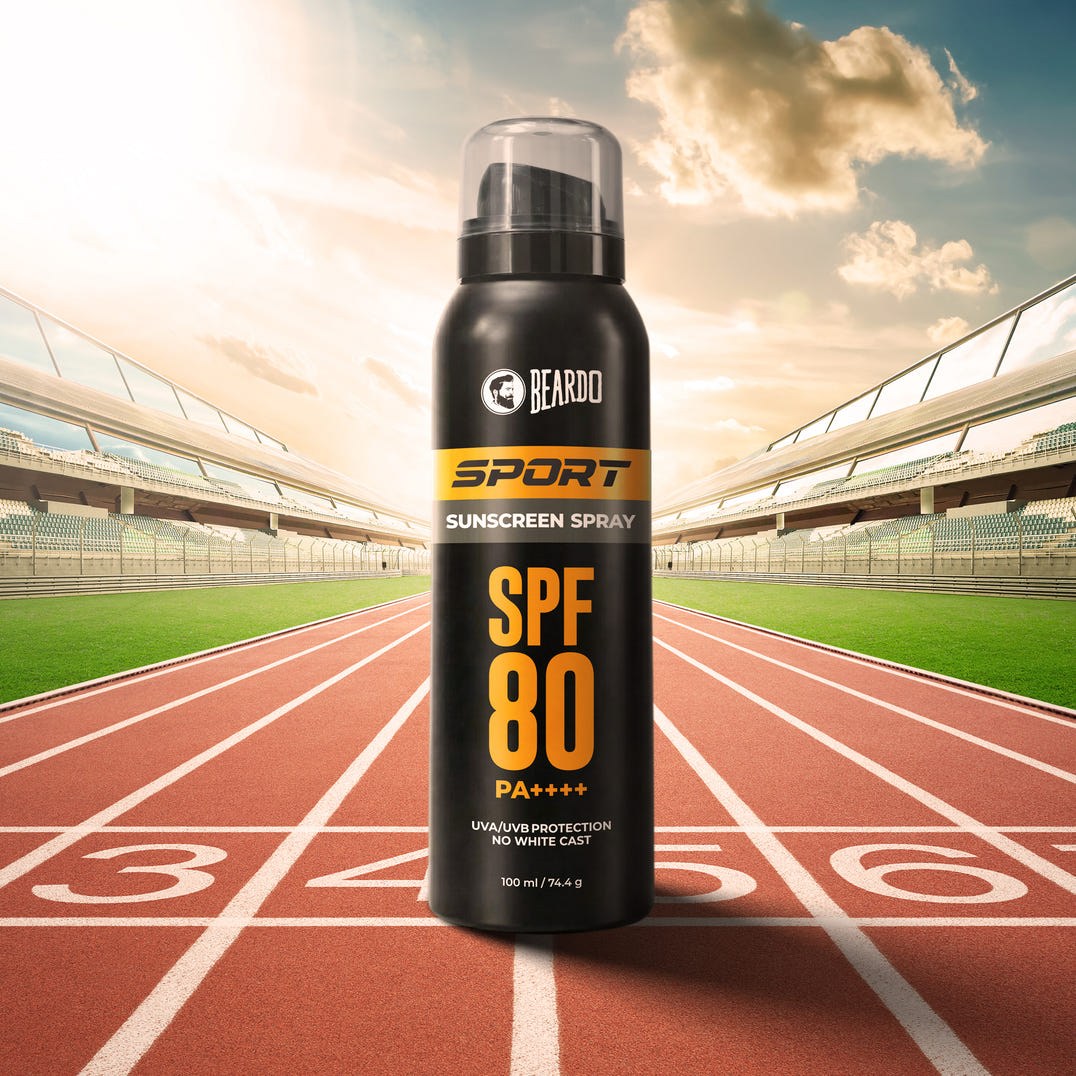 Beardo Sport Sunscreen Spray SPF 80 (100ml) – sunscreen SPF for men