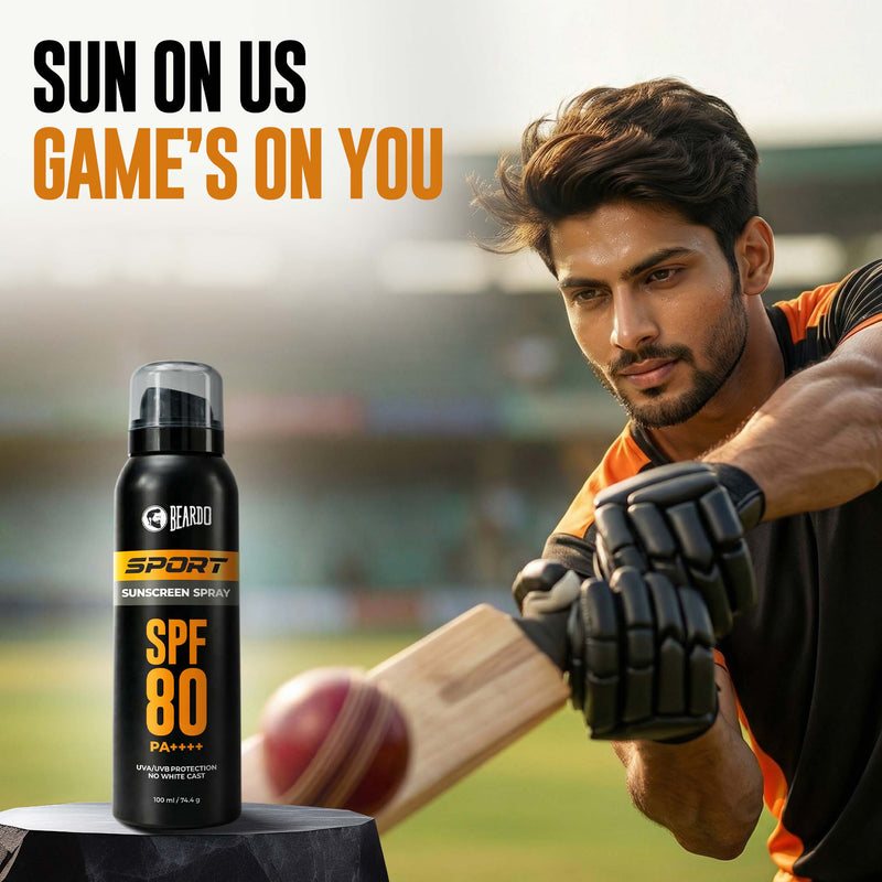 Beardo Sport Sunscreen Spray SPF 80 (100ml)