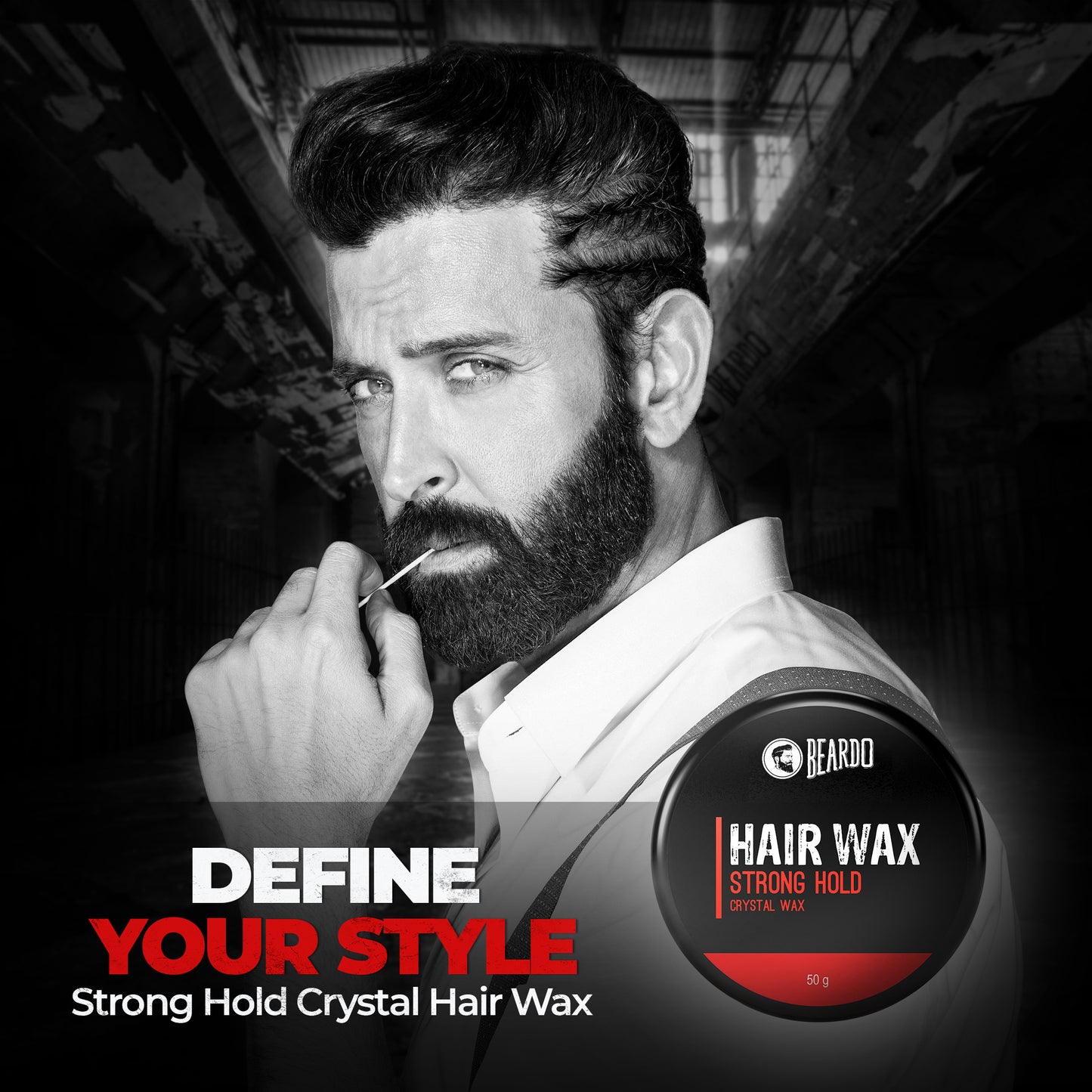 Beardo Hair Wax Strong Hold Crystal Gel Wax 50g