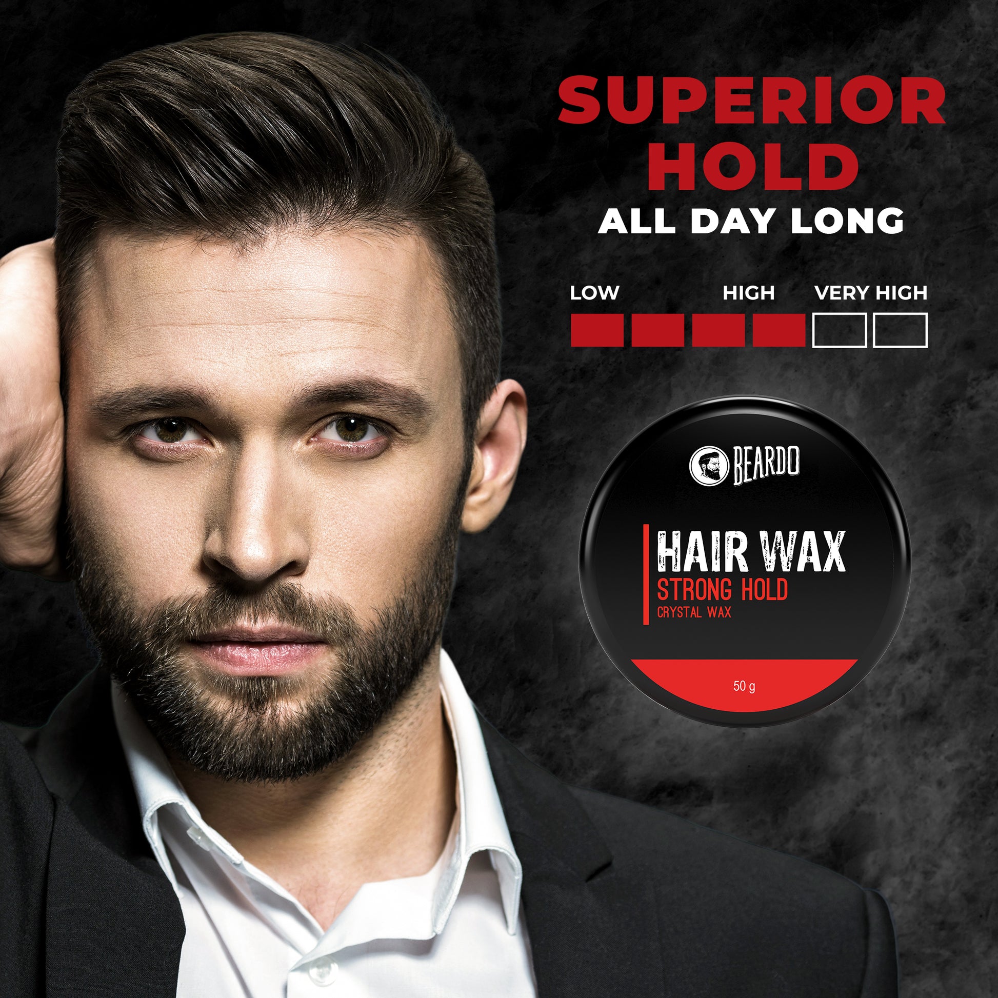Beardo Hair Wax Strong Hold Crystal Gel Wax 50g
