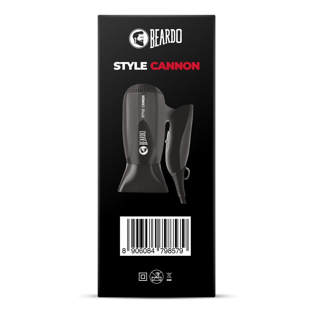 Beardo Style Cannon Ultracompact Hair Dryer – grooming results and lifestyle