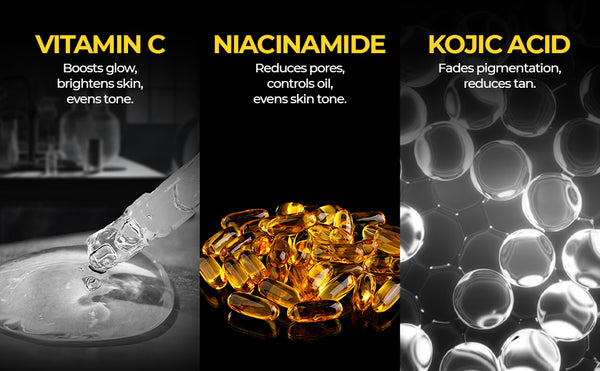 BRIGHTENS & EVENS SKIN TONE: