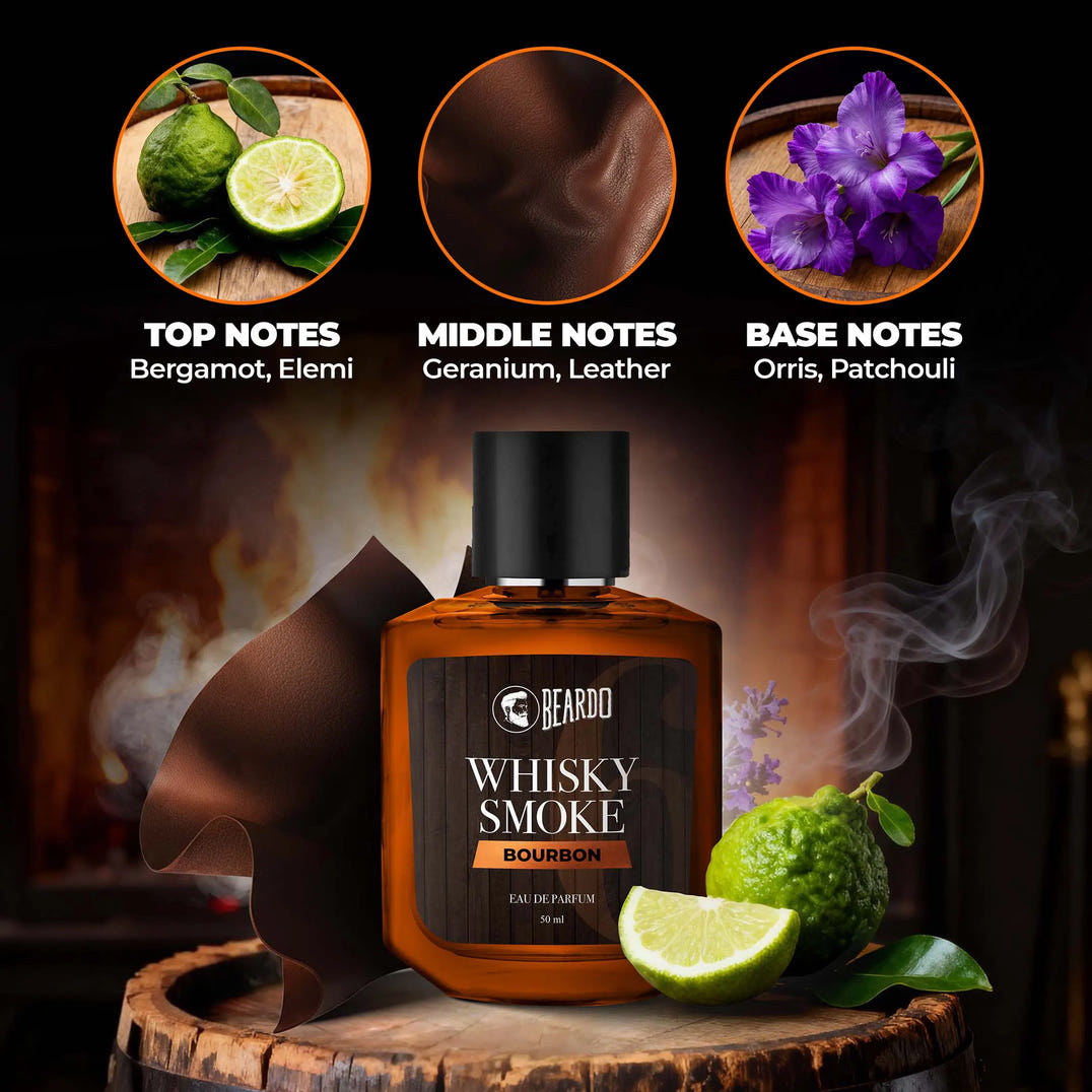 Beardo Whisky Smoke Bourbon Perfume EDP (50ml) – formula and texture close-up