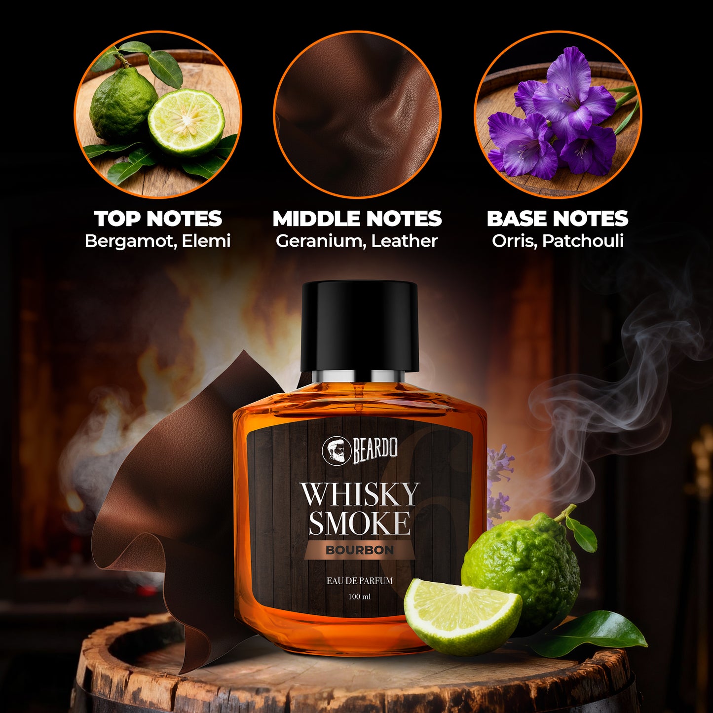 Beardo Whisky Smoke Bourbon Perfume EDP (100ml)