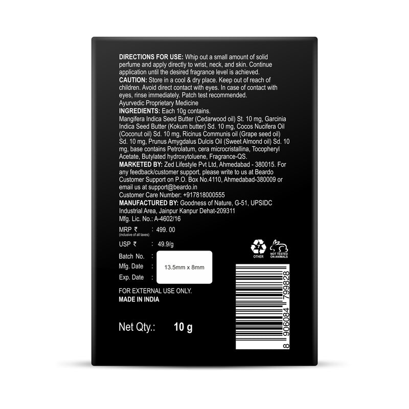 Whisky Smoke Solid Perfume (10g)