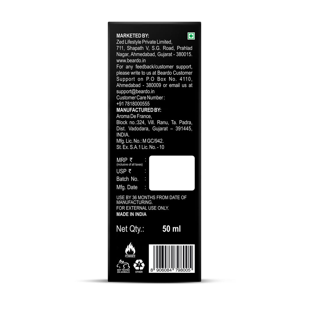 Beardo Whisky Smoke Single Malt EDP – formula and texture close-up