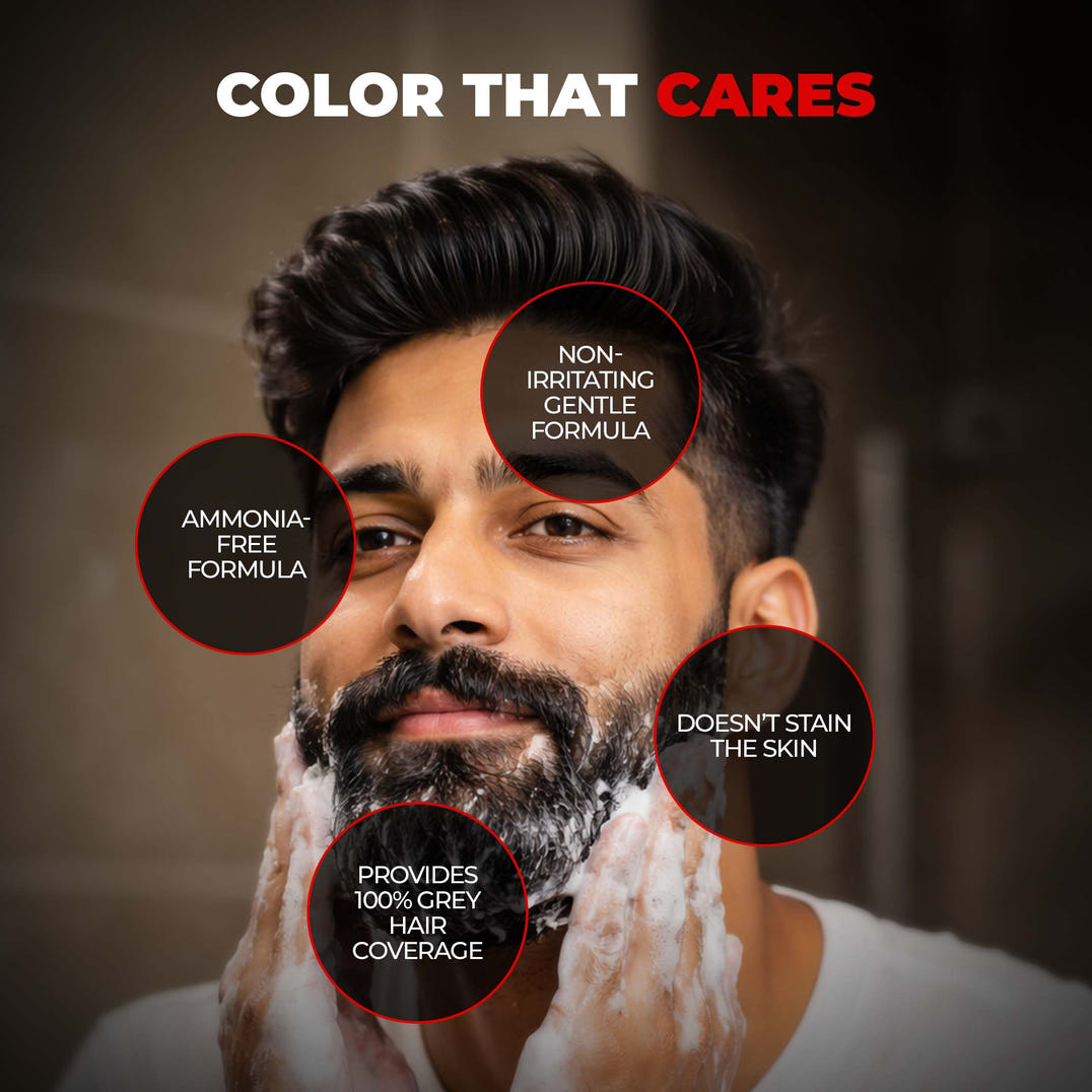 Beardo Shampoo Color for Hair and Beard (Natural Black) – grooming results and lifestyle
