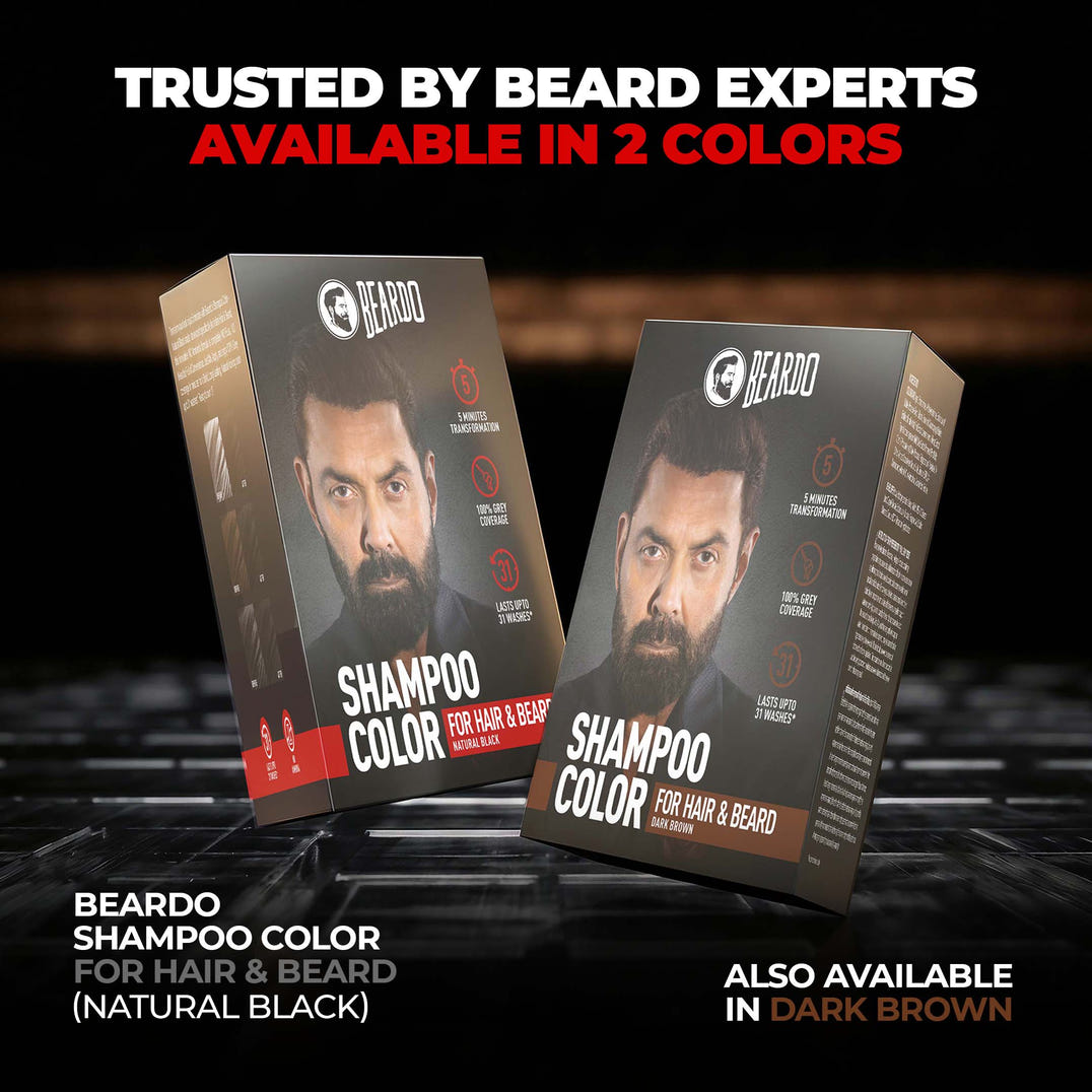 Beardo Shampoo Color for Hair and Beard (Natural Black) – grooming results and lifestyle