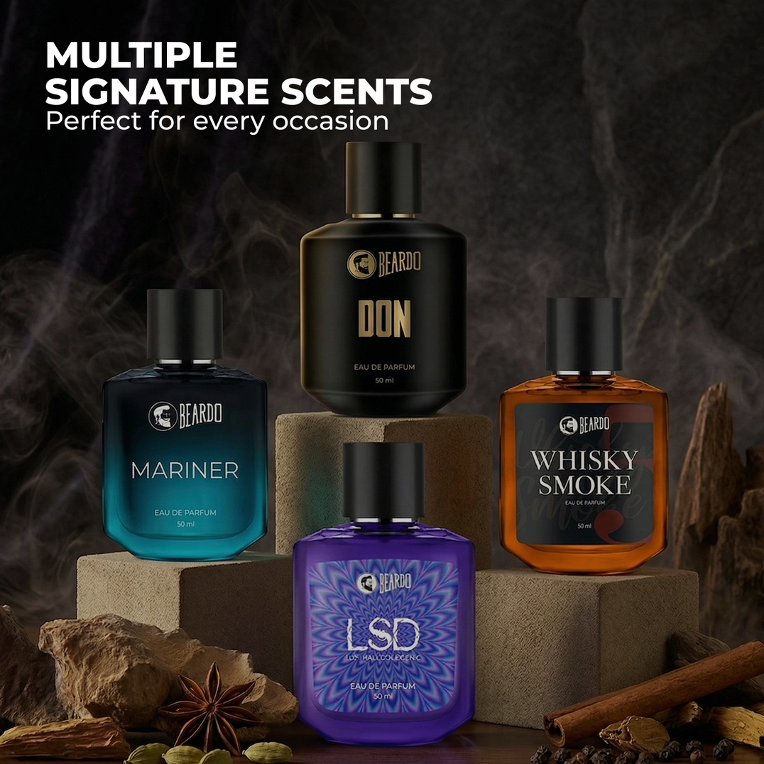 Beardo Best Day Perfumes Combo (50ml x 4) – formula and texture close-up
