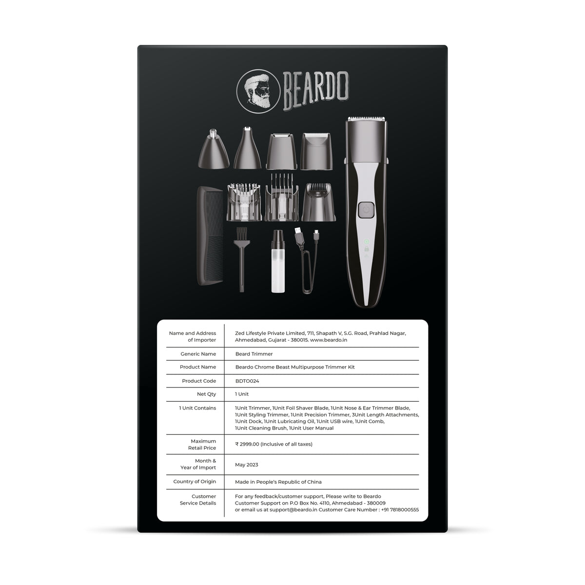 Beardo Chrome Beast Grooming Kit – Beardo India