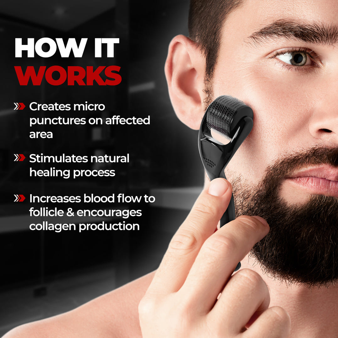 Beardo Dermaroller (0.5mm) – beard growth roller for men