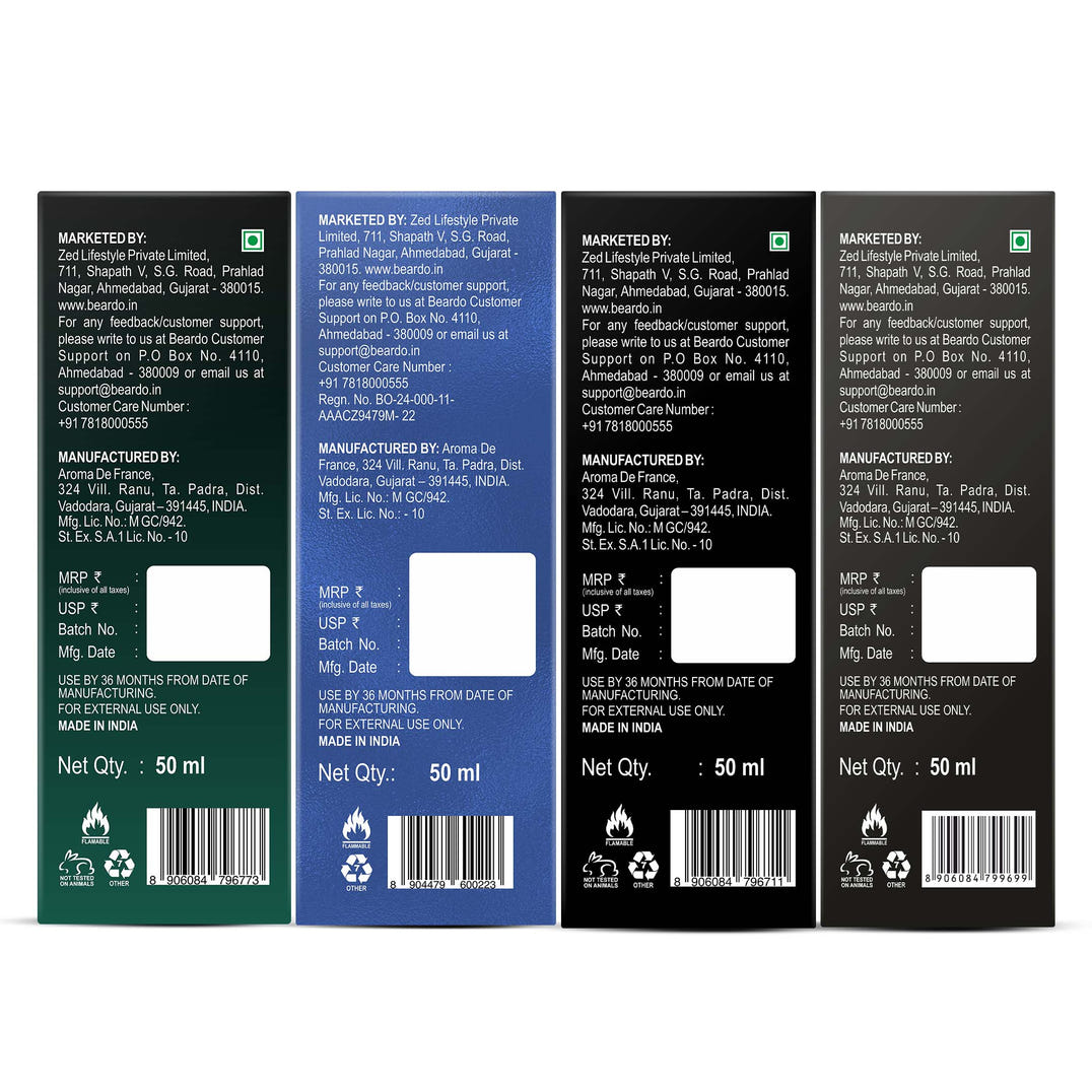 Beardo Best Seller Perfumes Combo (50ml x 4) – key ingredients and benefits