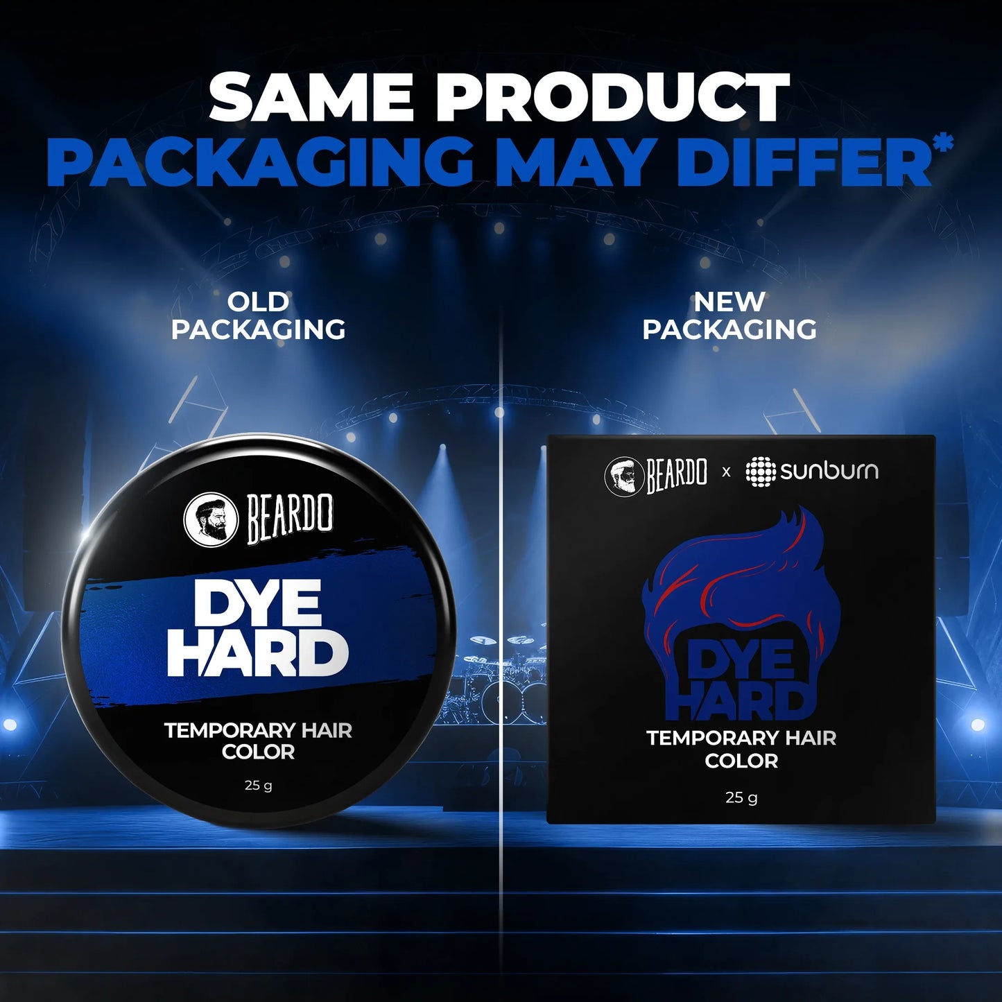 Beardo x Sunburn Dye Hard Temporary Hair Color Metallic Blue (25g)