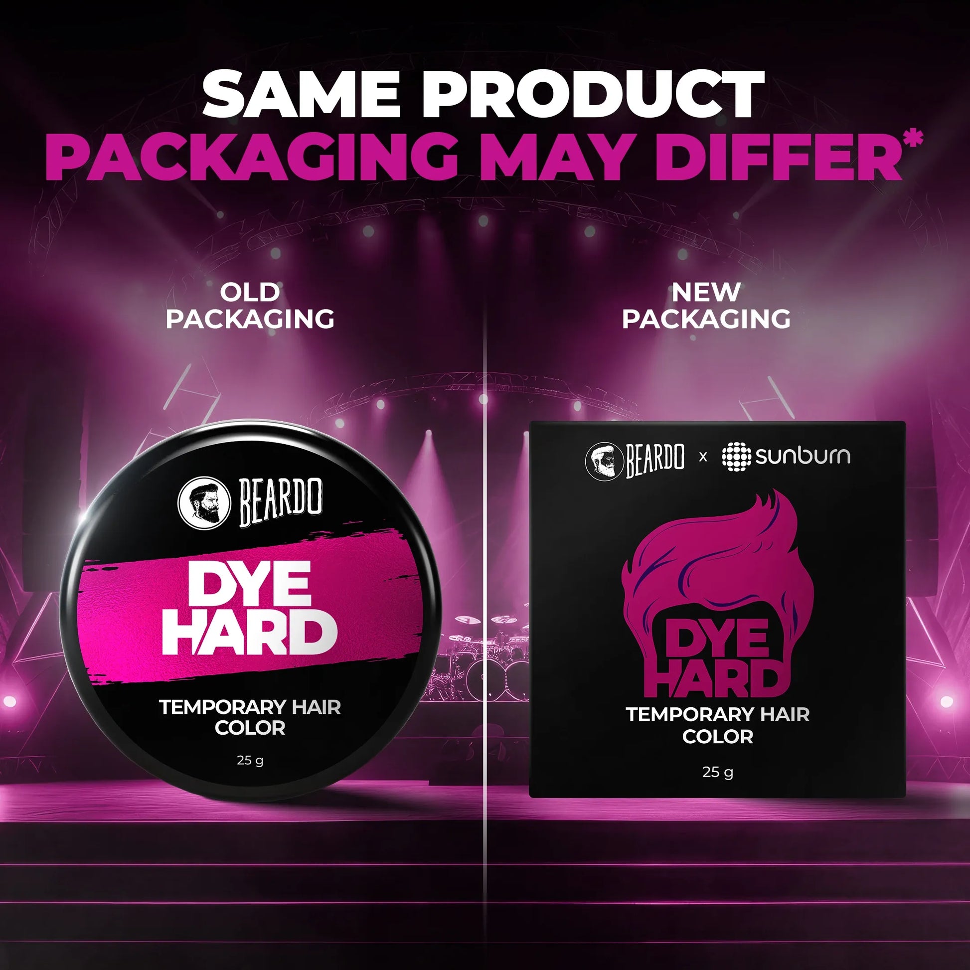 Beardo x Sunburn Dye Hard Temporary Hair Color Metallic Pink (25g)