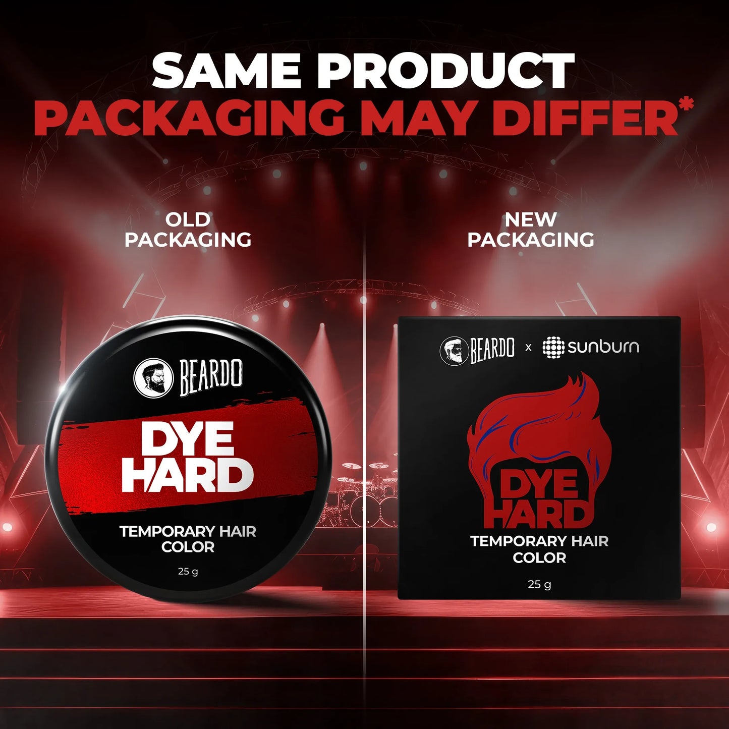 Beardo x Sunburn Dye Hard Temporary Hair Color Metallic Red (25g)