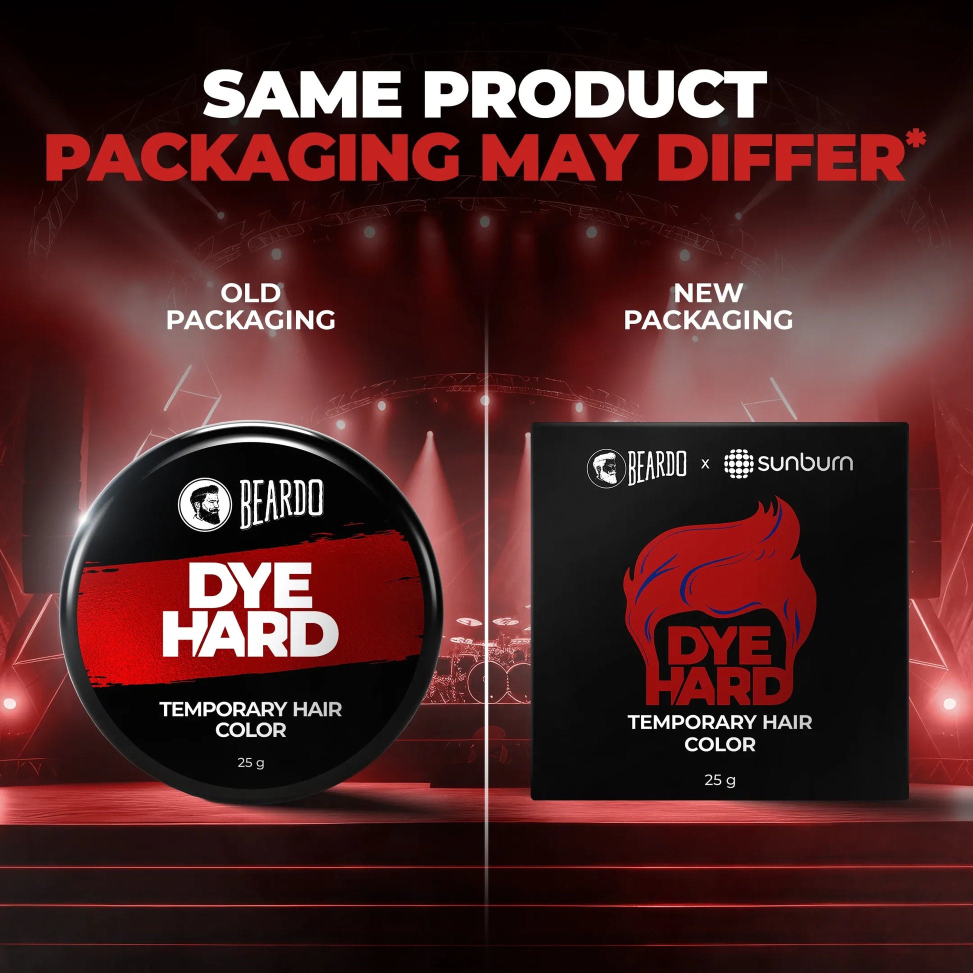 Beardo x Sunburn Dye Hard Temporary Hair Color Metallic Red (25g)