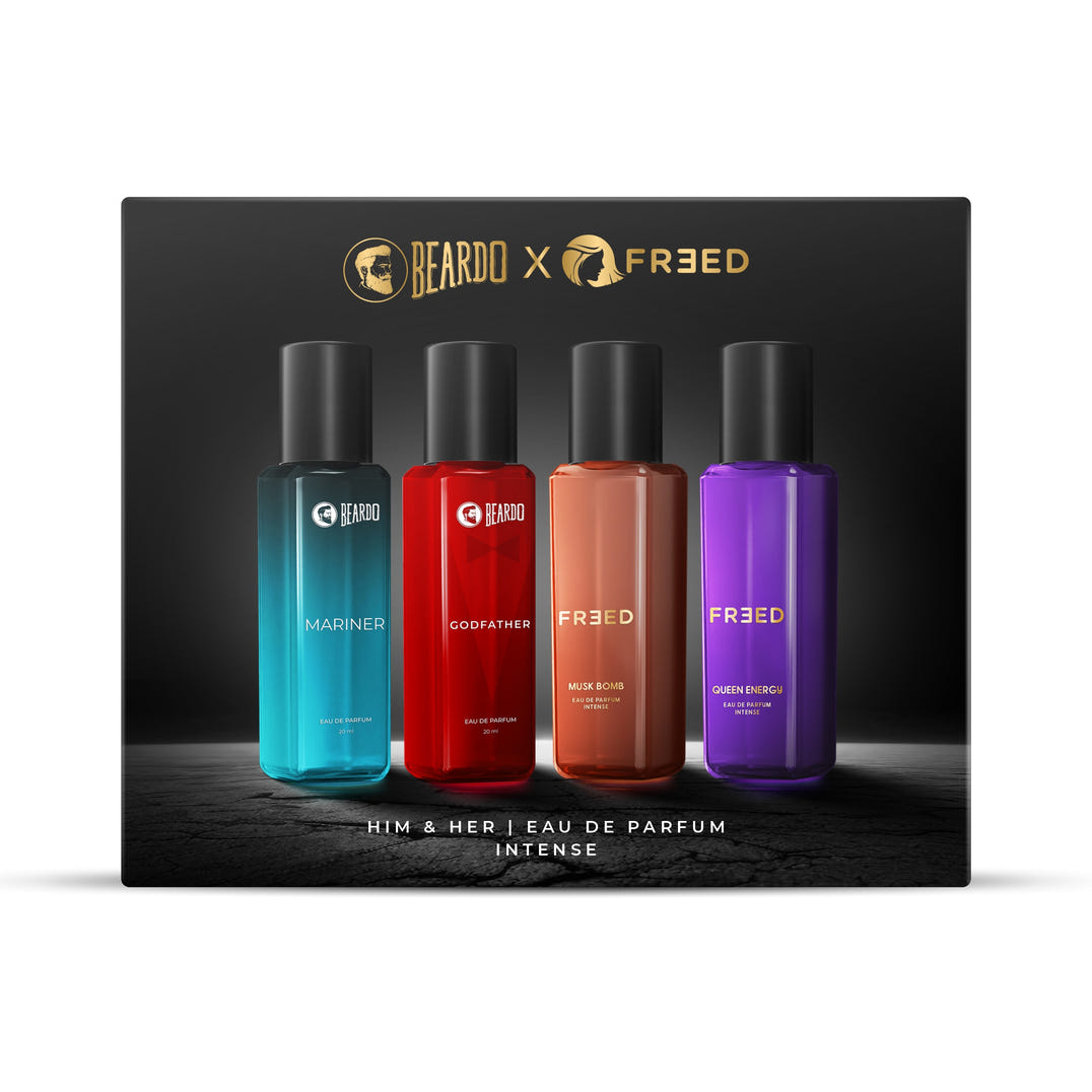 Beardo For Him and Her Perfume Giftset (20ml X 4) – long-lasting perfume EDP for men