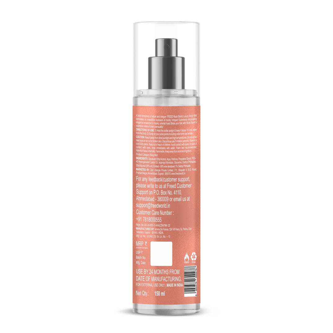 Beardo Freed Musk Bomb Luxury Body Mist (150ml) – grooming results and lifestyle
