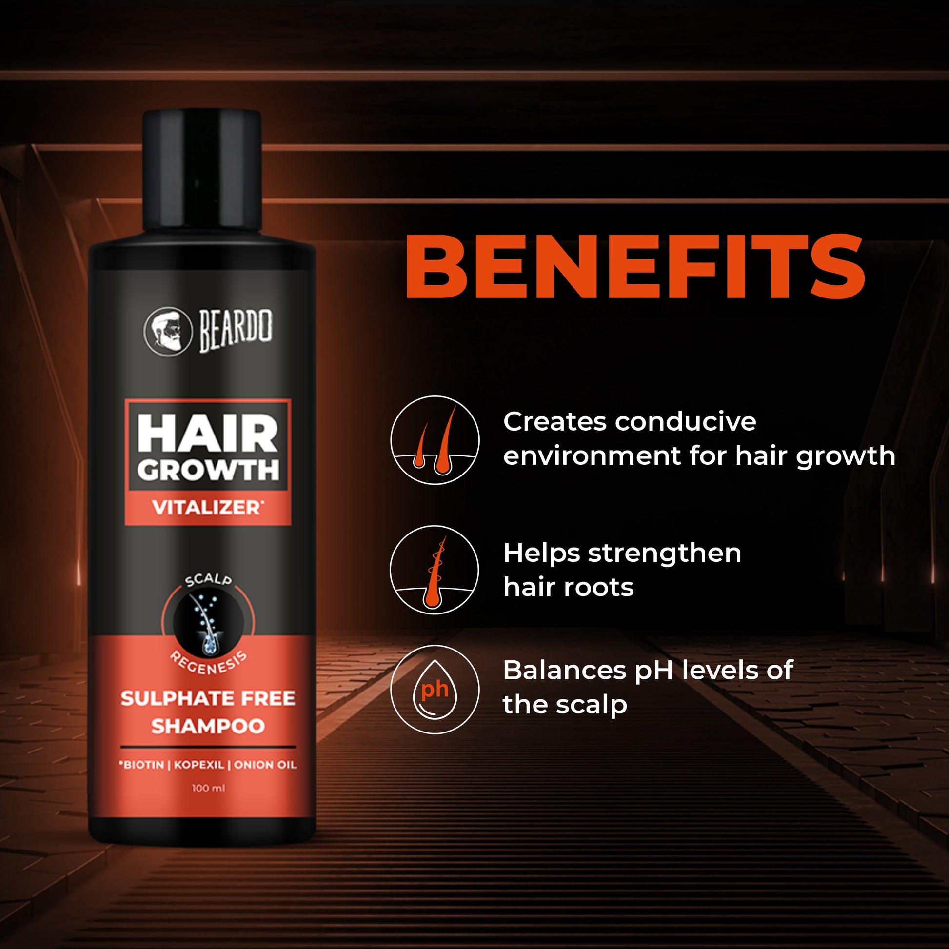 Beardo Hair Growth Sulphate Free Shampoo (100ml)